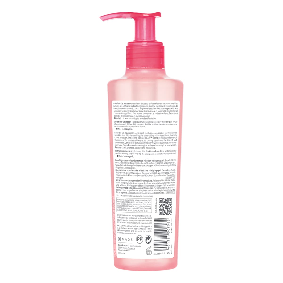 Bioderma Sensibio Gel Moussant Gel Limpiador con Poder Hidratante Reforzado 200 ml image number null