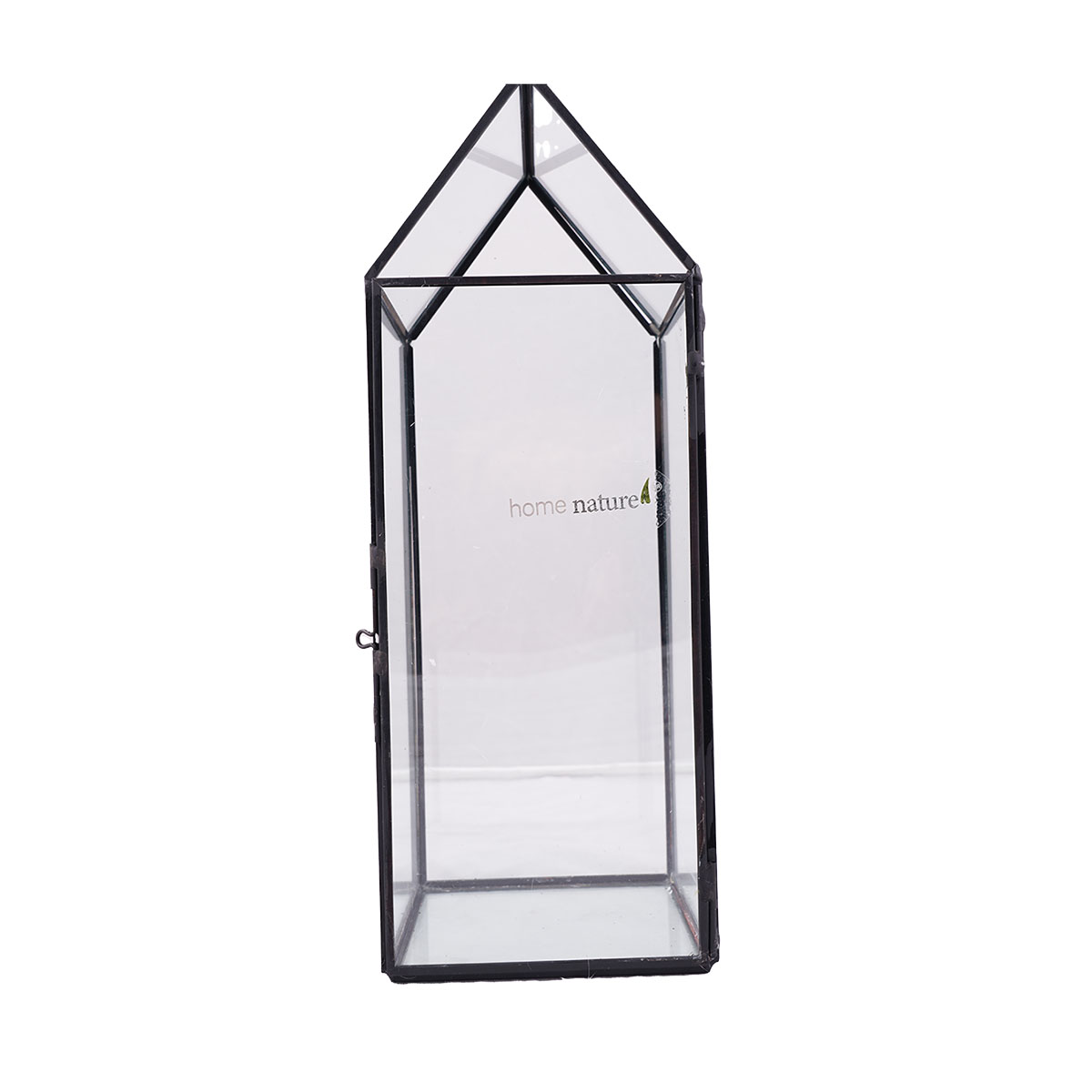 Home Nature Farol House Grande De Vidrio Y Metal Color Negro 12*11*30 Cm image number null