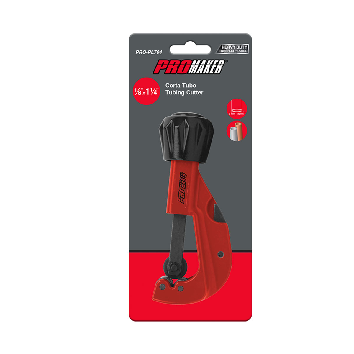 Corta Tubo de Cobre Para Trabajo Pesado 1/8" A 1.1/4" Promaker image number null
