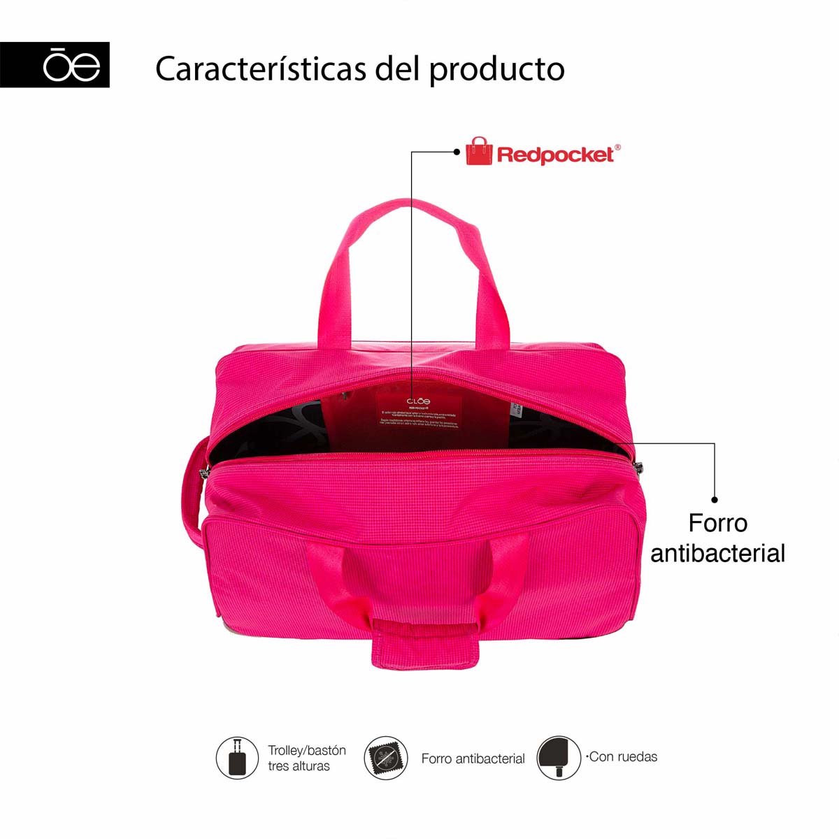 Duffle Bag Cloe Ss Ezil III Rosa image number null