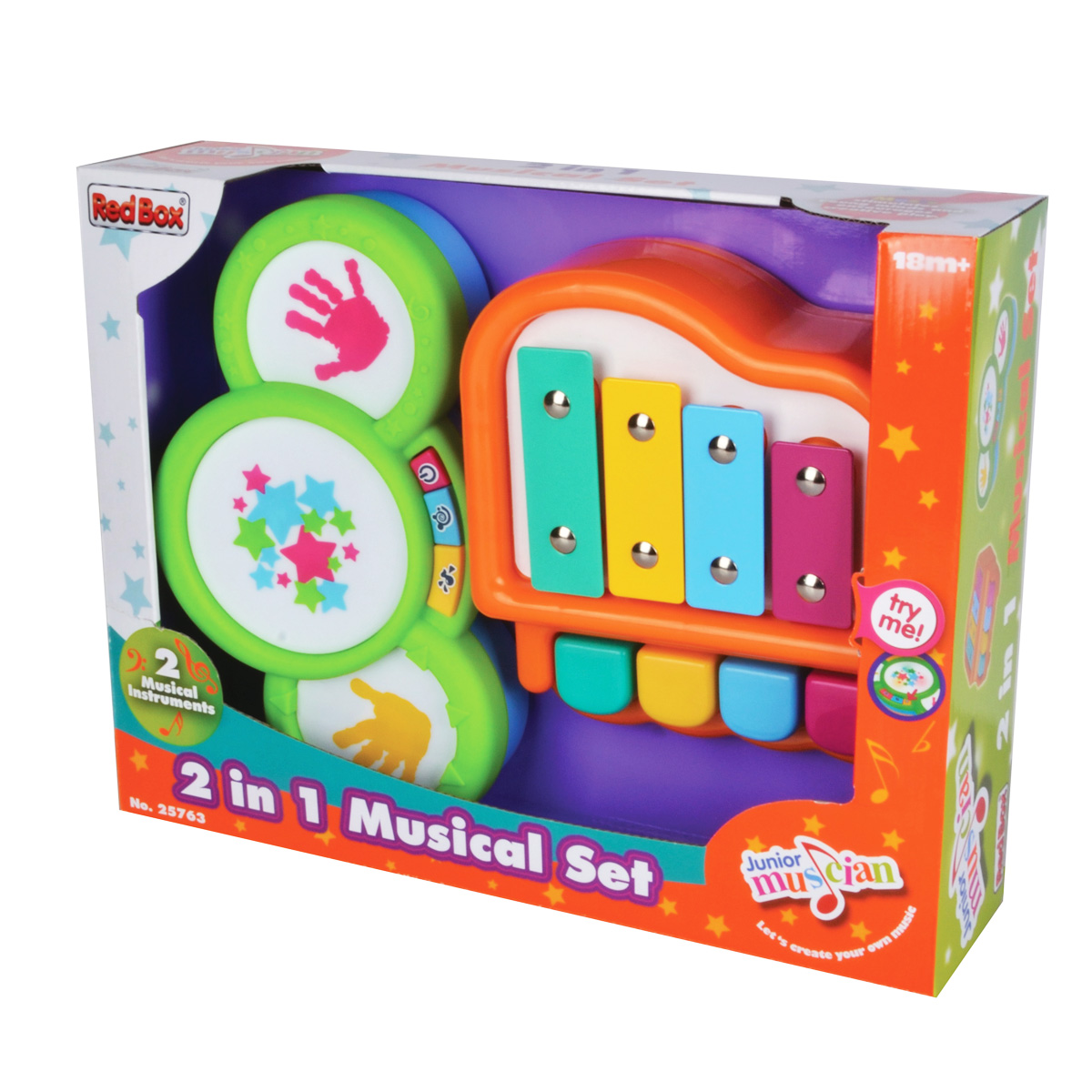 SET MUSICAL 2 EN 1 RED BOX image number null