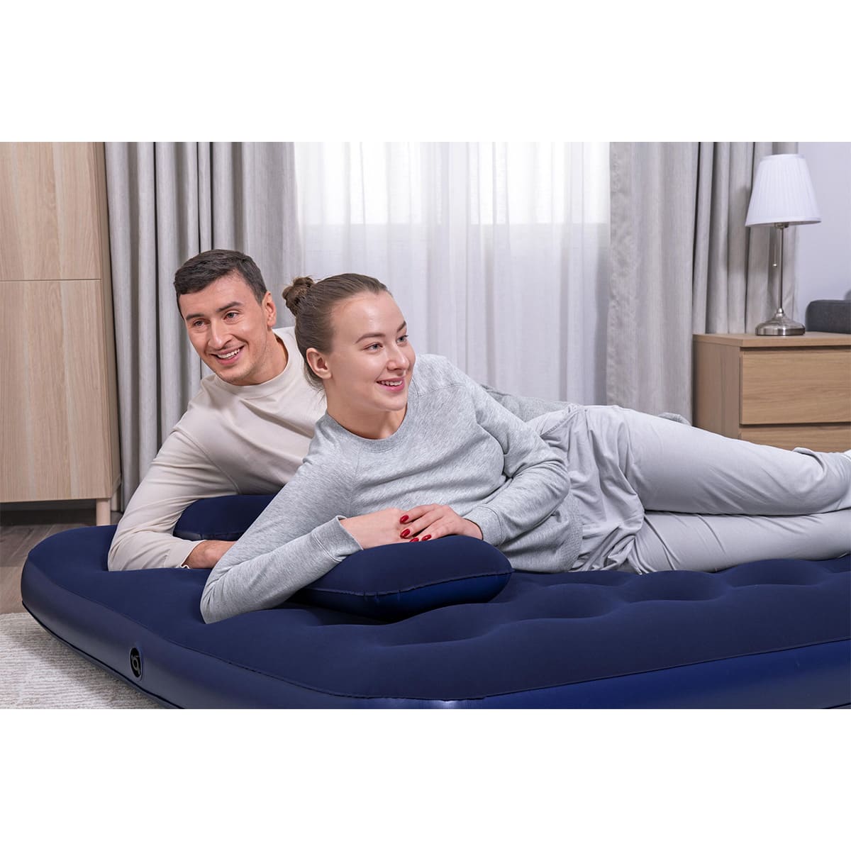 Colchon Inflable Matrimonial con Bomba Manual Bestway image number null