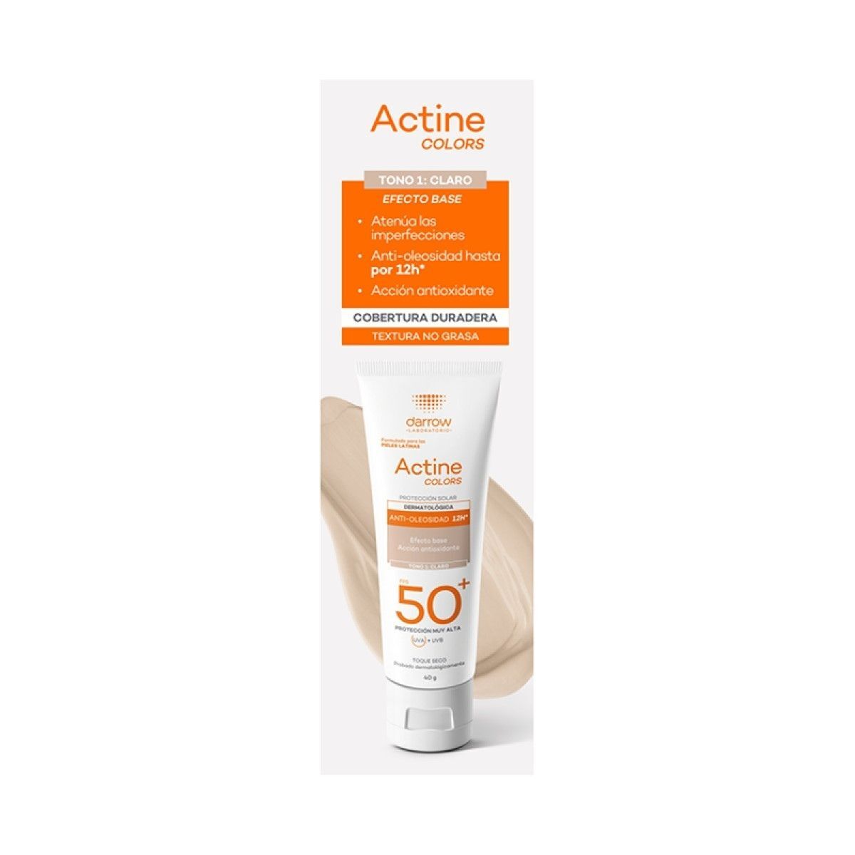 Actine Colors Protector Solar con Vitamina E Tono Claro image number null