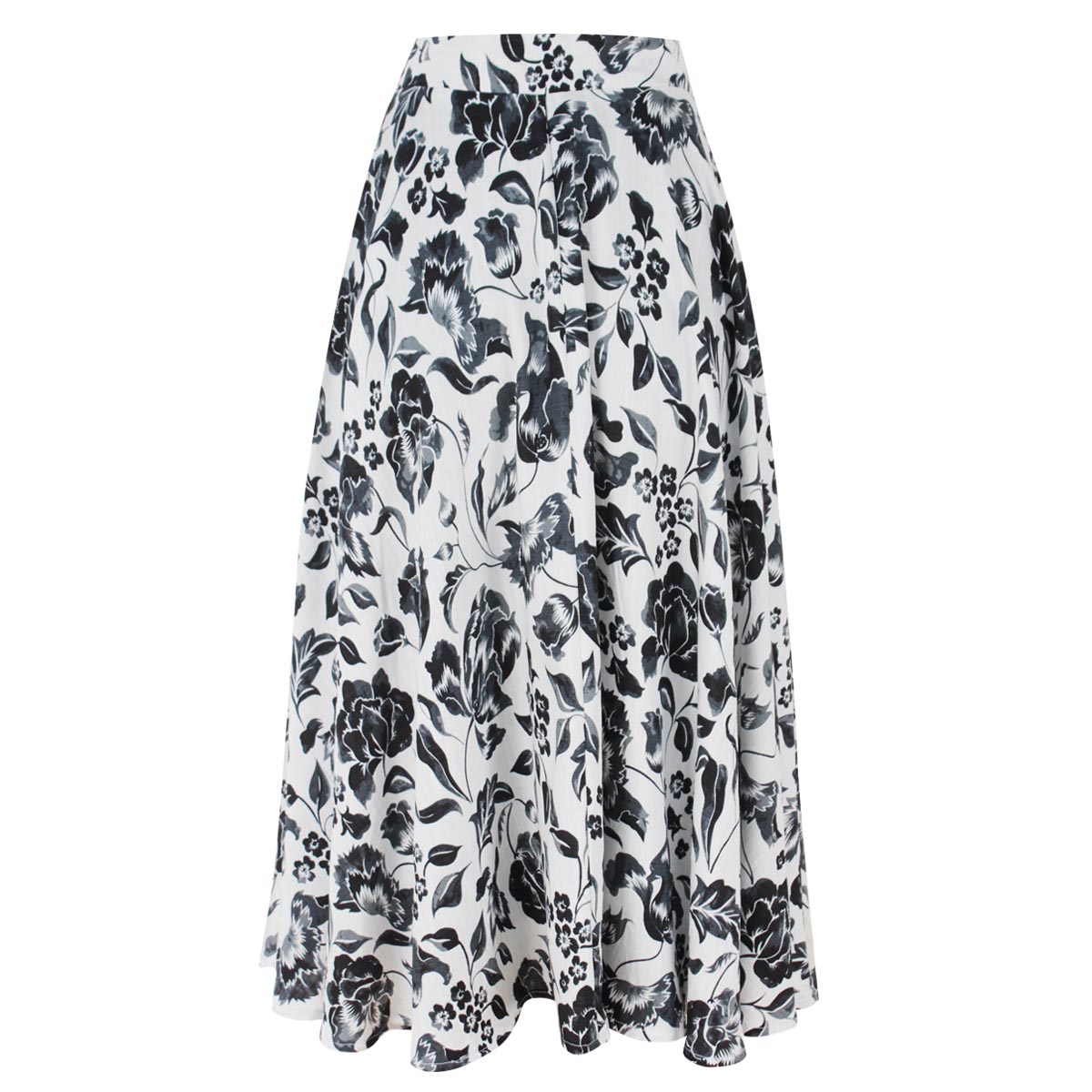 Falda Midi con Estampado Floral para Mujer Petite Just By Basel image number null