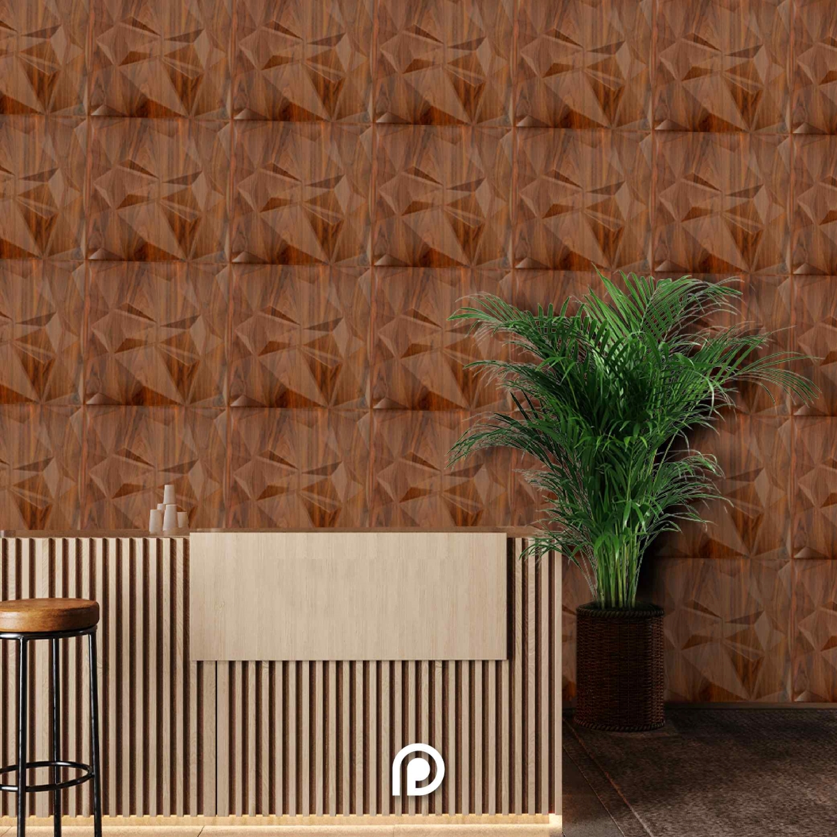 Panel decorativo 3D Cuarzo Cerezo 50x50cm Deco PVC image number null