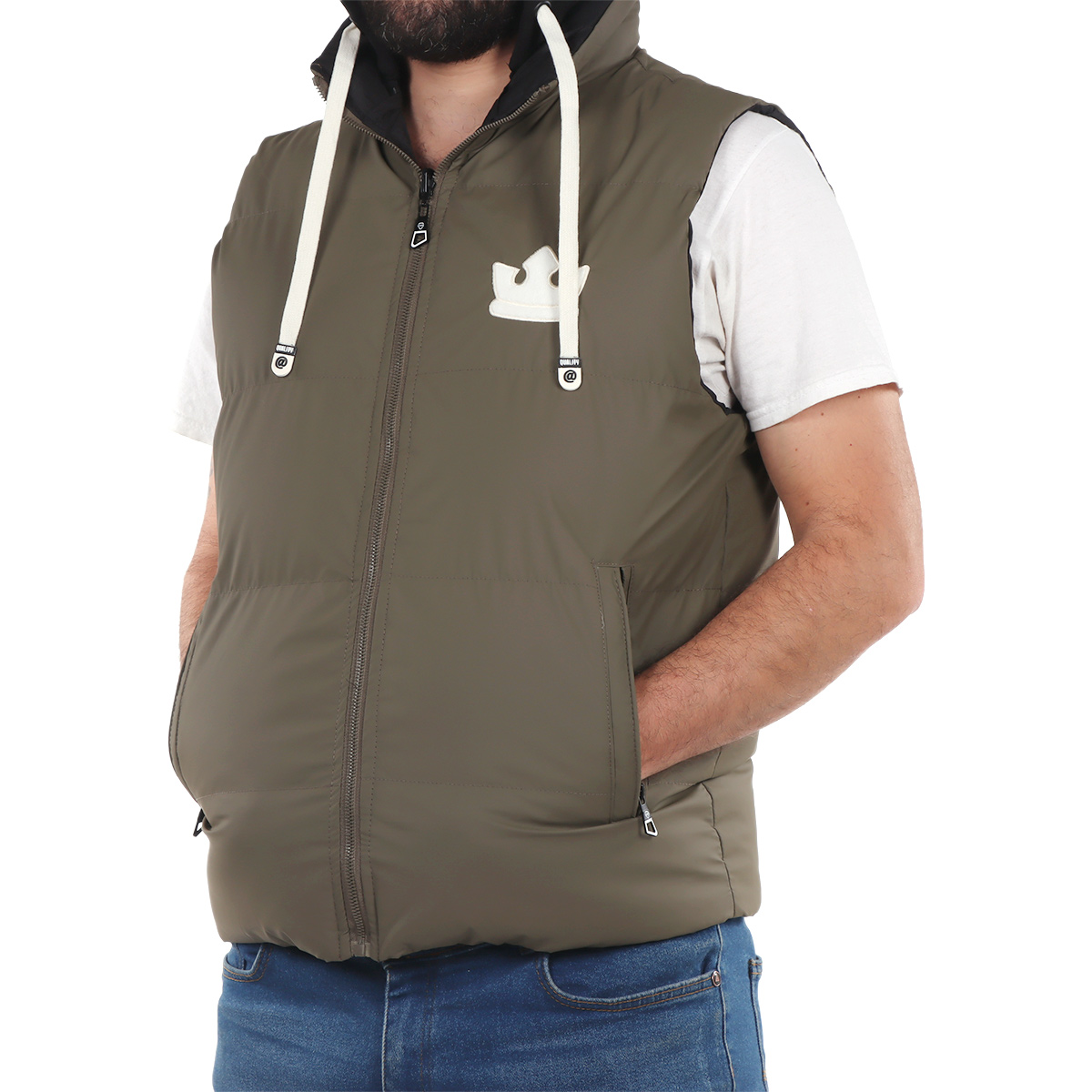Chaleco Capitonado Cierre y Capucha Roosevelt para Hombre image number null