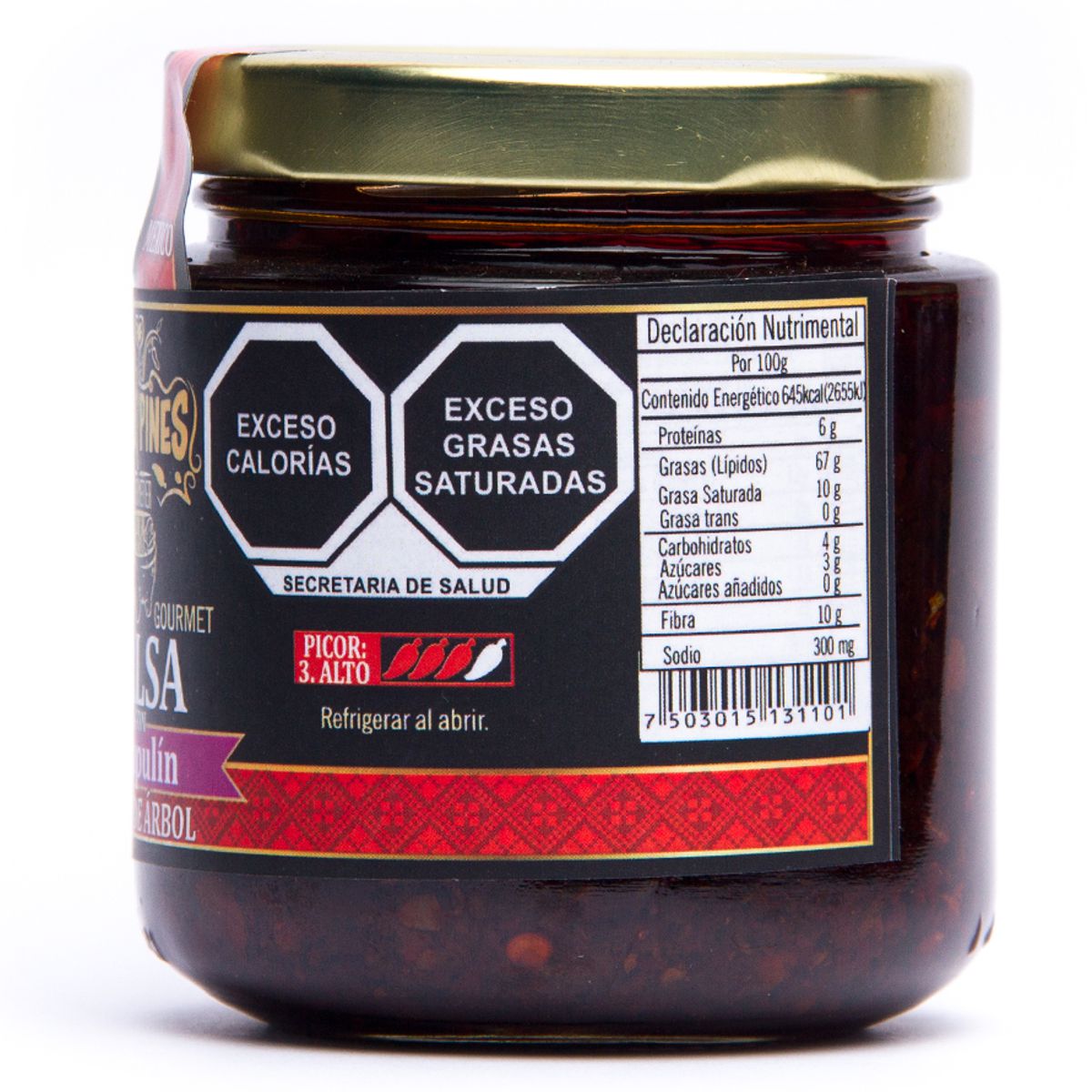 Salsa con chapul&iacute;n &aacute;rbol, 200g image number null