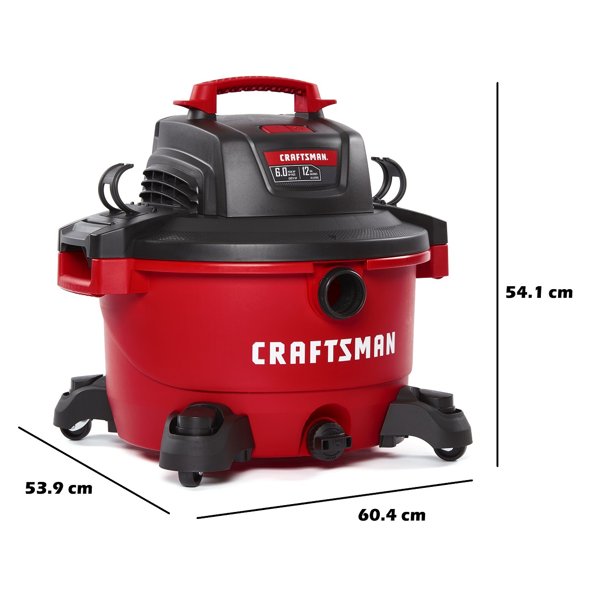 Aspiradora de 12 Galones y 6 HP para Seco y Mojado Mod. CMXEVBE17594 Craftsman image number null