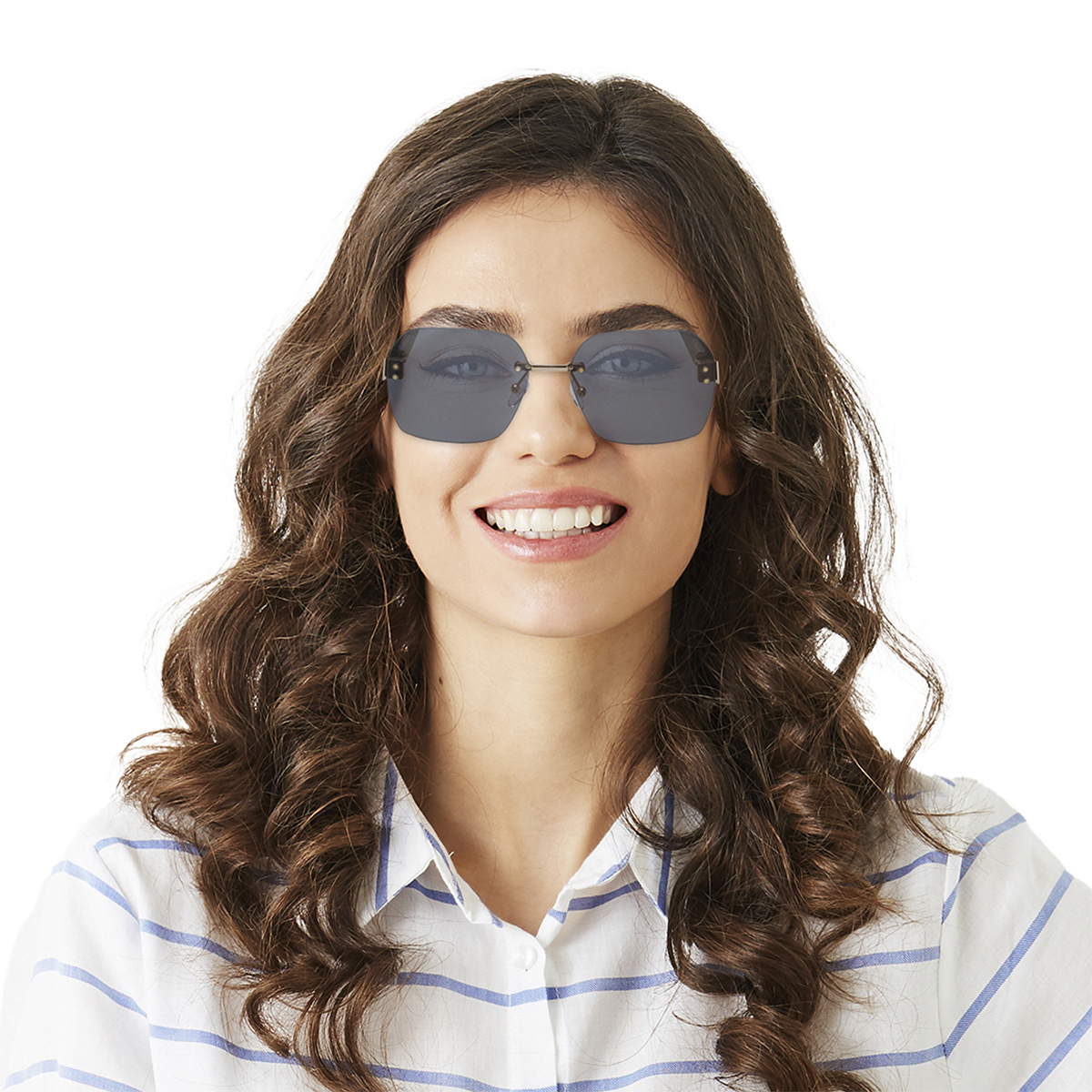 Lentes de Sol cuadrados metal dorado pasta negra Westies image number null