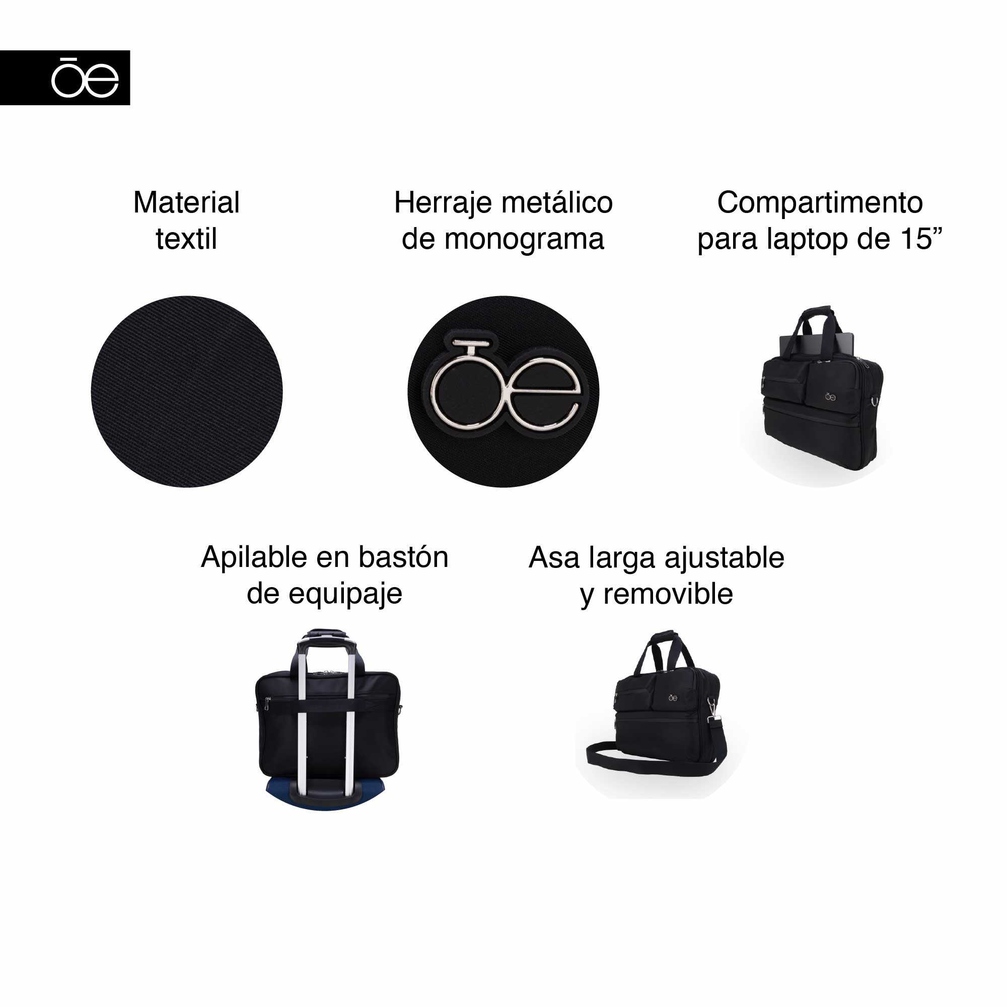 Porta Laptop Cloe Ss Gralami Negro image number null