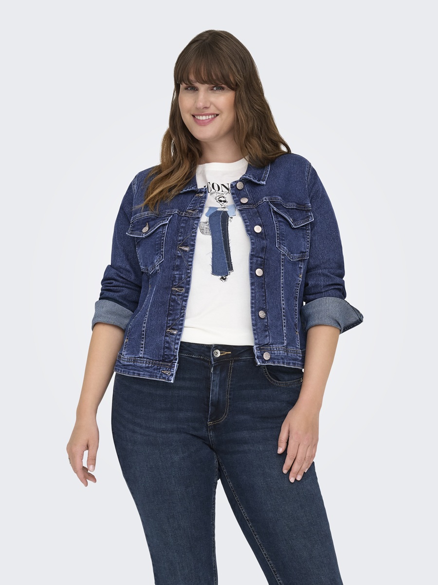 Chamarra Ligeras Denim Only Carmakoma Para Mujer Curvy image number null