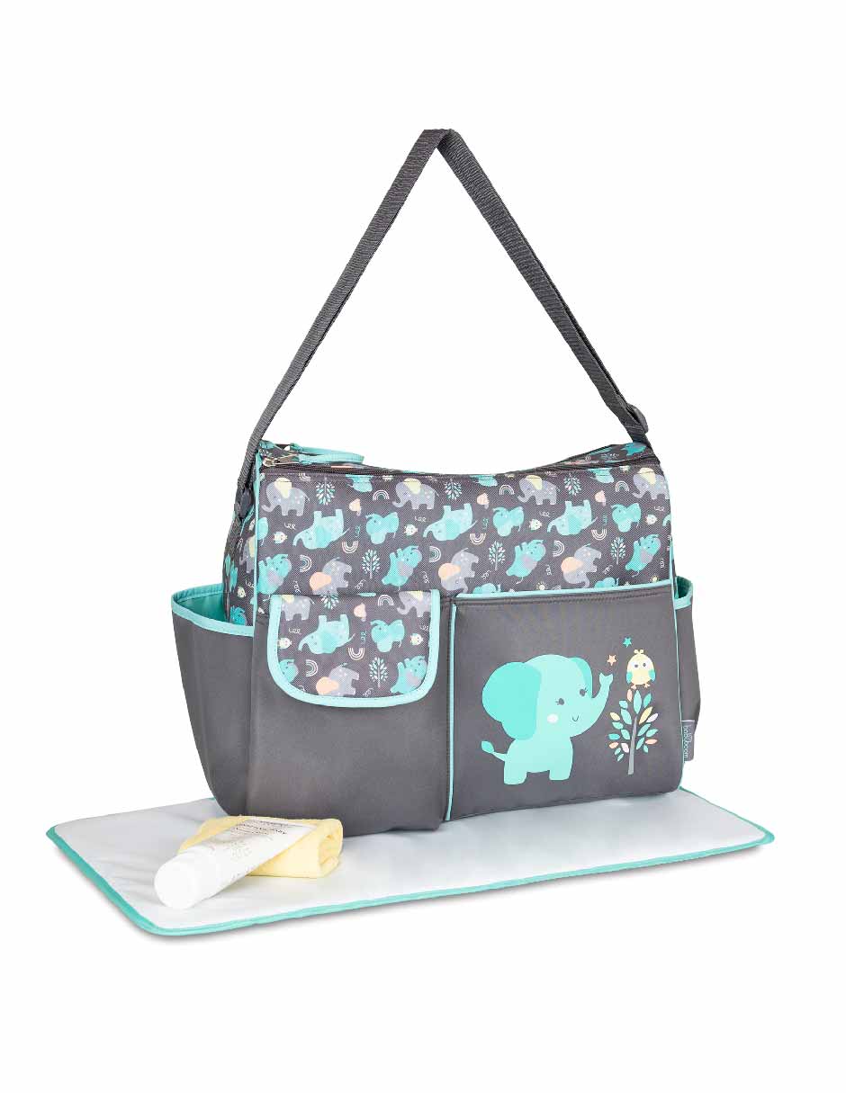 Pa&ntilde;alera Duffle Elefantito Aqua Baby Boom image number null