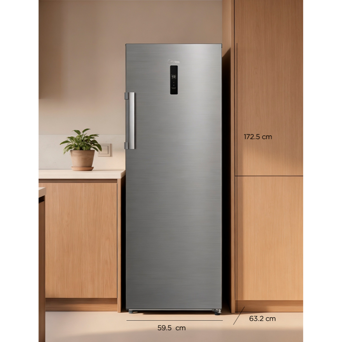 Congelador Vert Midea 1Puerta 9P MDRU333FEM46D Acero image number null