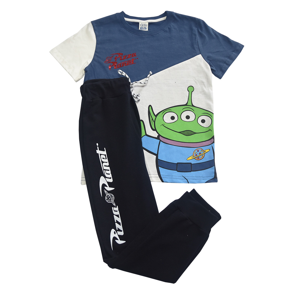 Conjunto de Playera Manga Corta y Pantal&oacute;n con Dise&ntilde;o Toy Story Marcianitos para Ni&ntilde;o image number null