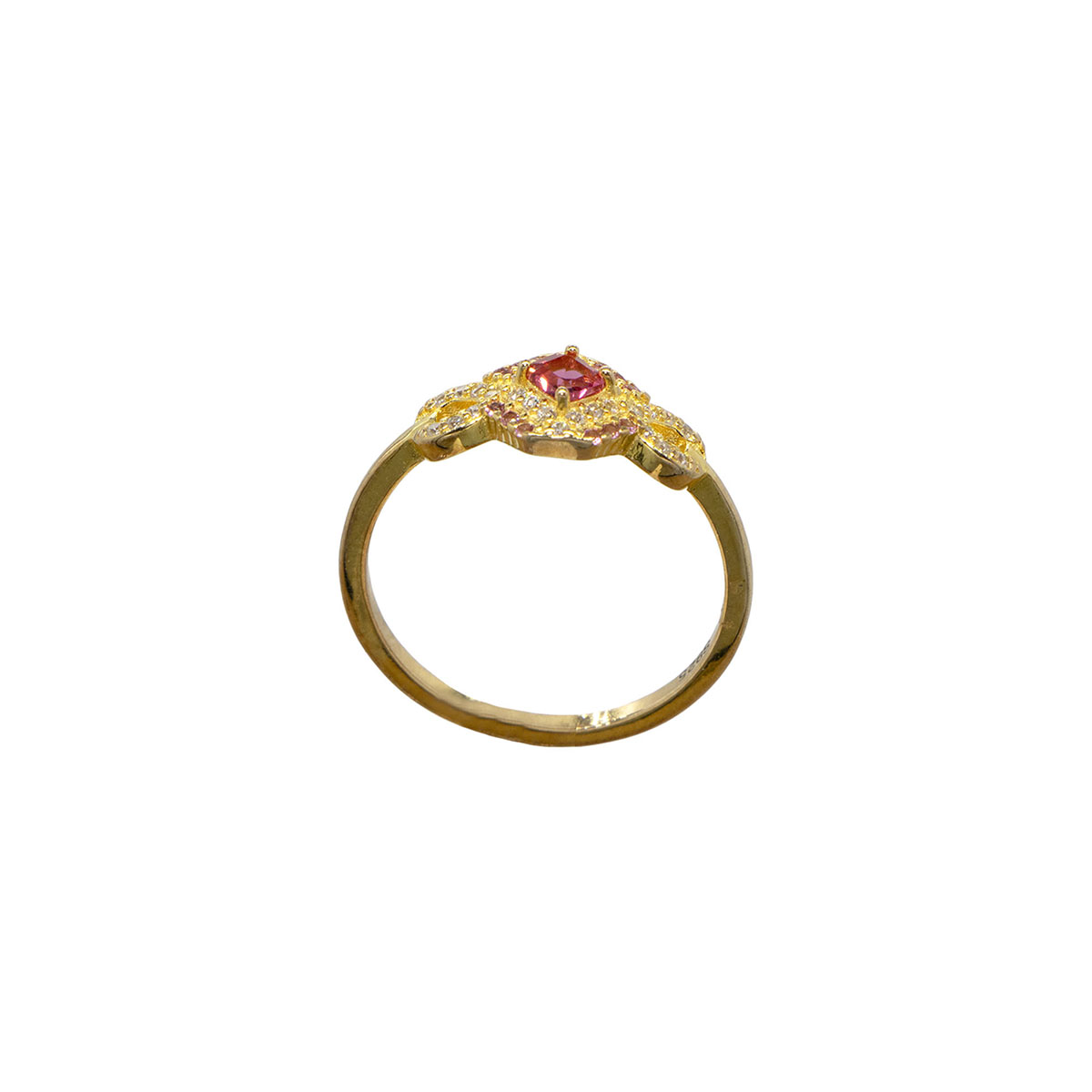 Anillo En Plata.925  T7 Con Circonias Rosa Y Cristal Carre image number null