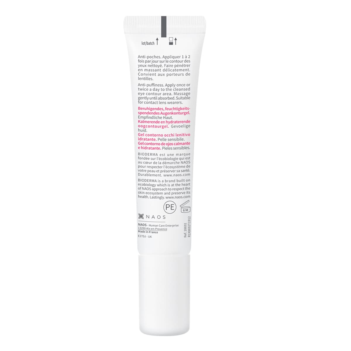 Bioderma Sensibio Contorno de Ojos, Cuidado Hidratante Suave, 15 ml image number null