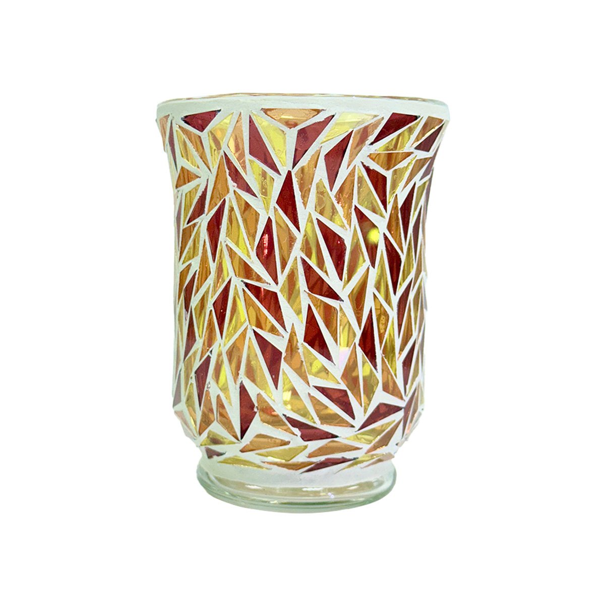 Candelero Vintage Home Hurac&aacute;n Mosaico Orange image number null