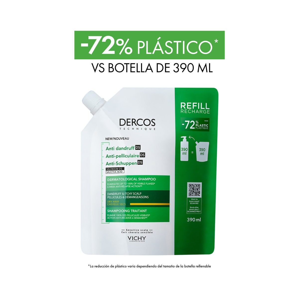 Vichy Dercos Shampoo Anticaspa Refill image number null