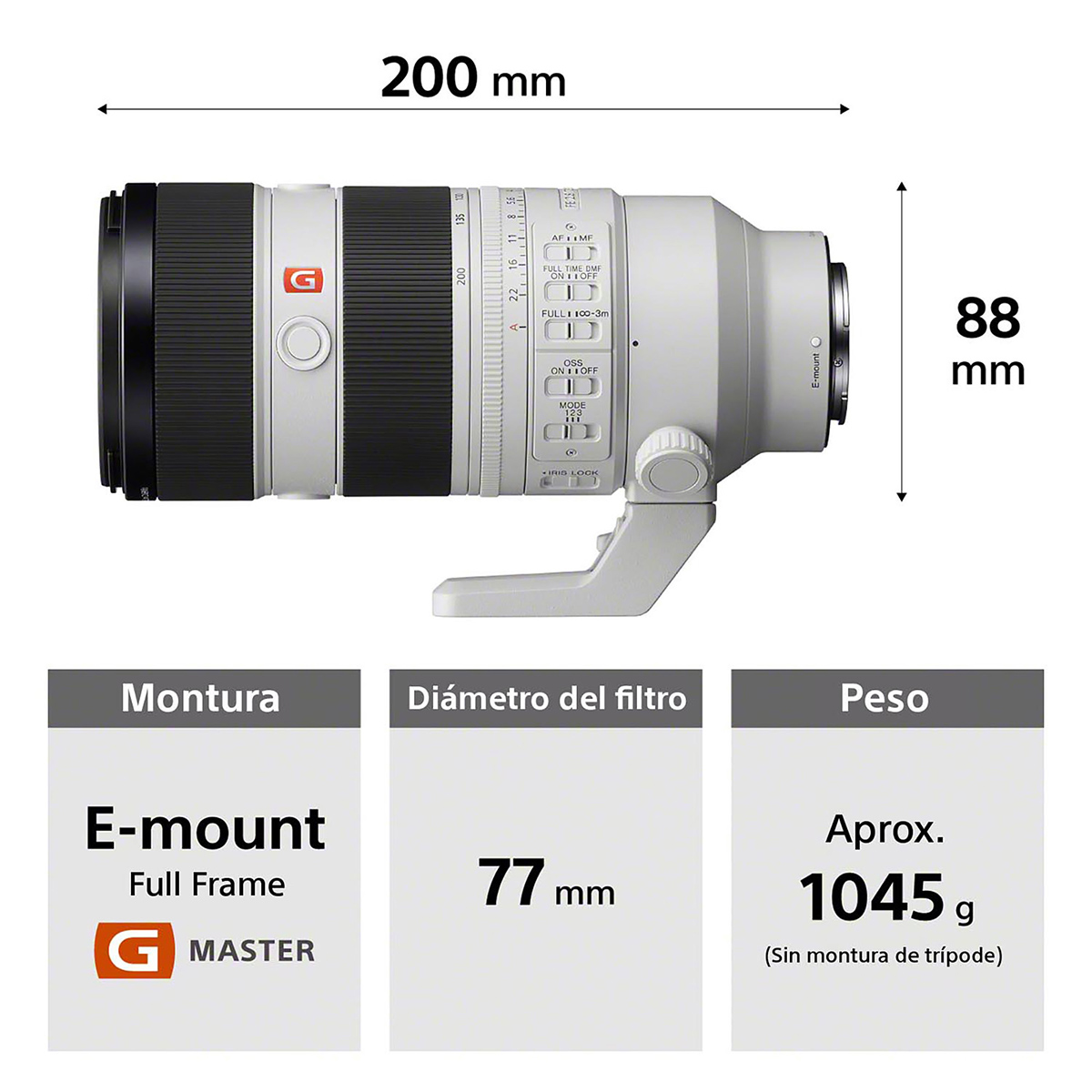 Lente Sony Fe 70-200 Mm F2.8 Gm2 Oss image number null