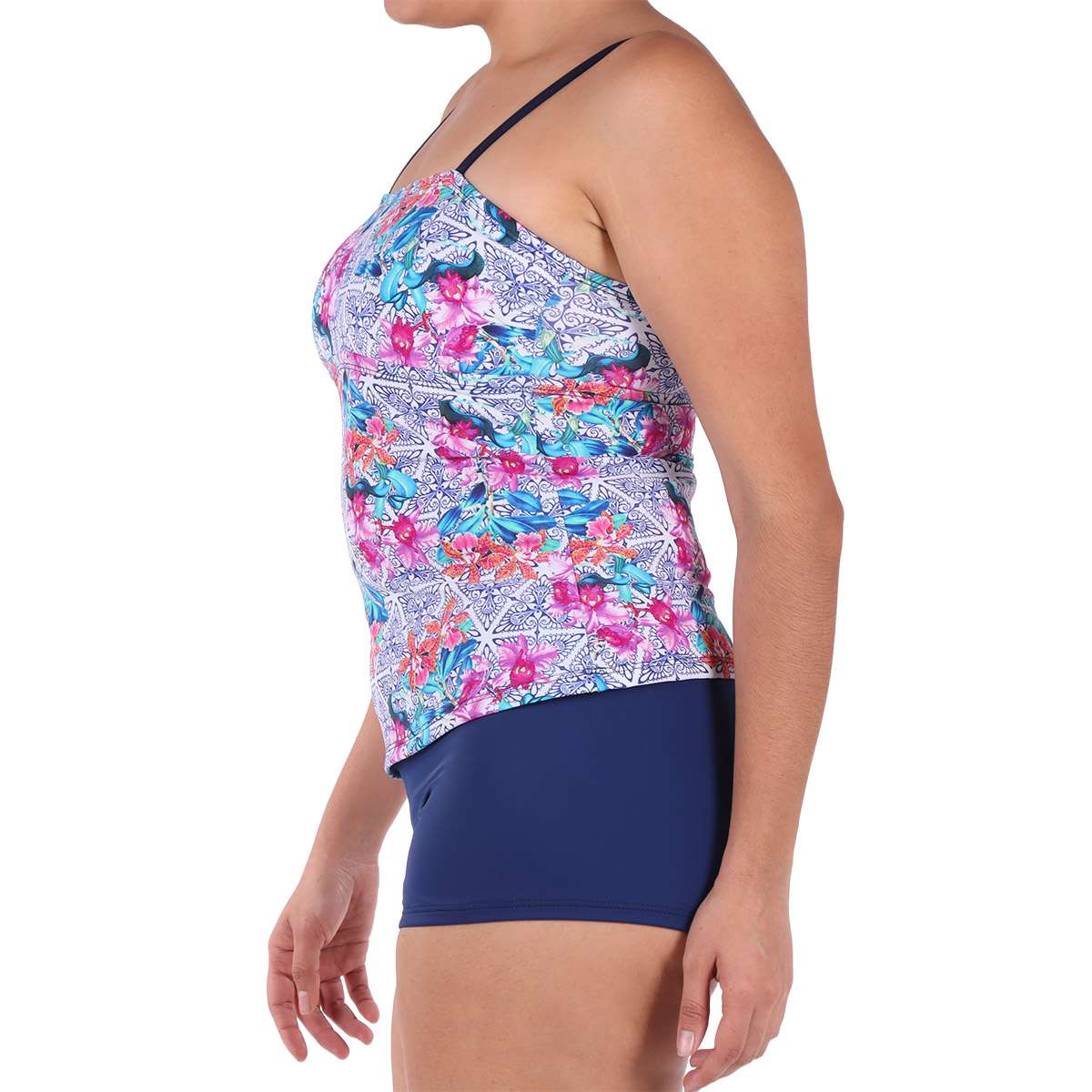 Traje de Ba&ntilde;o 2 Piezas Tankini Estampado Floral Okidow Mujer image number null