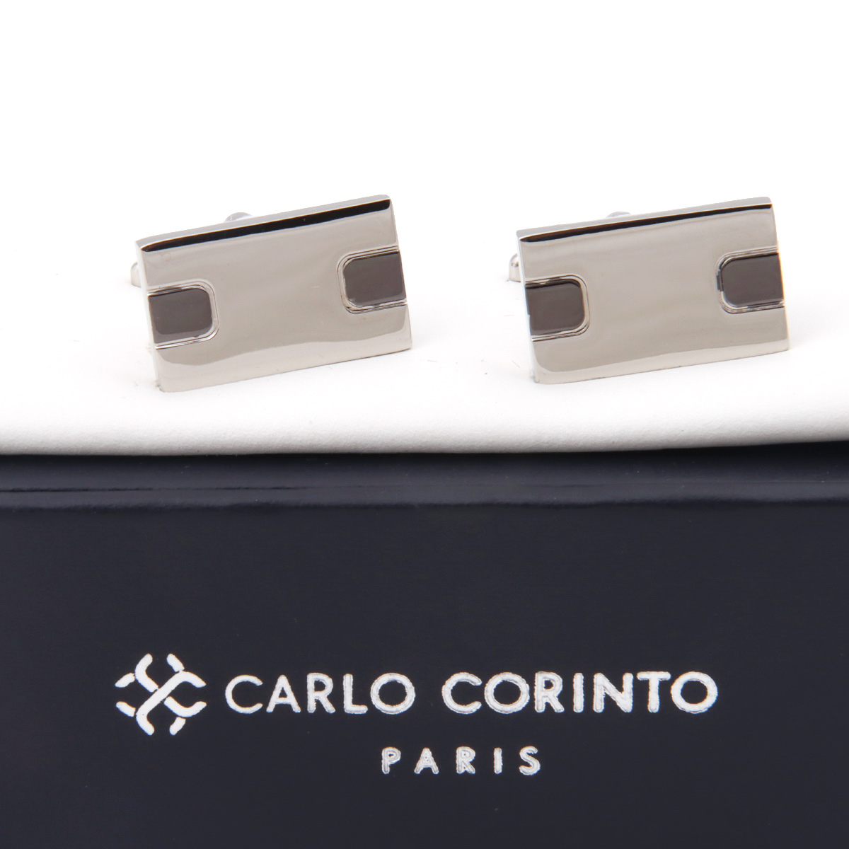 Mancuernillas Rectangulares Lat&oacute;n Carlo Corinto para Hombre image number null