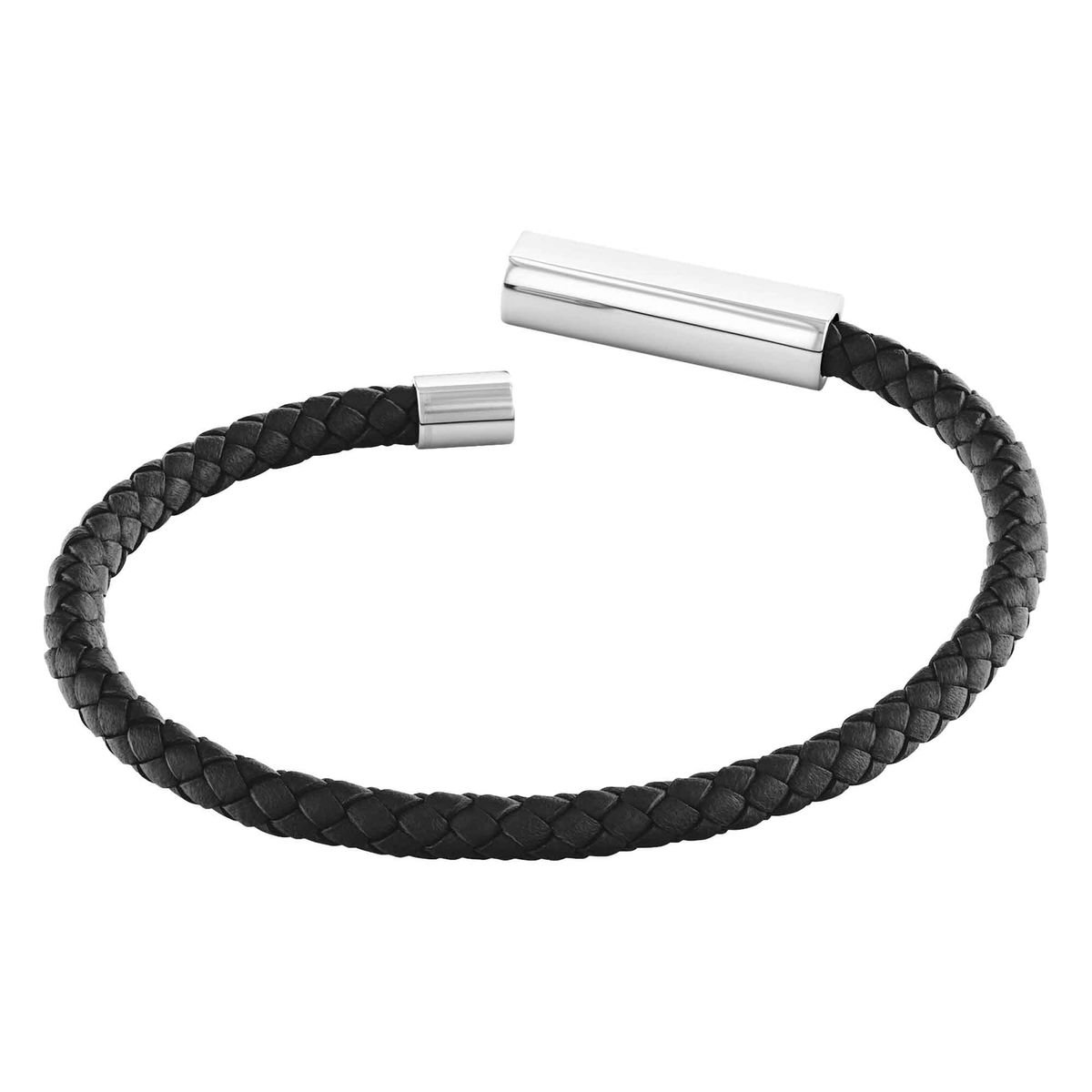 Pulsera Trenzada Iconic Id Piel para Hombre image number null