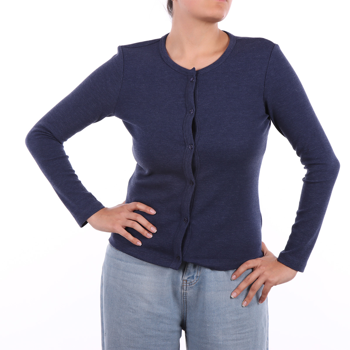 Cardigan con Botones y Cuello Redondo Arqueology para Mujer image number null
