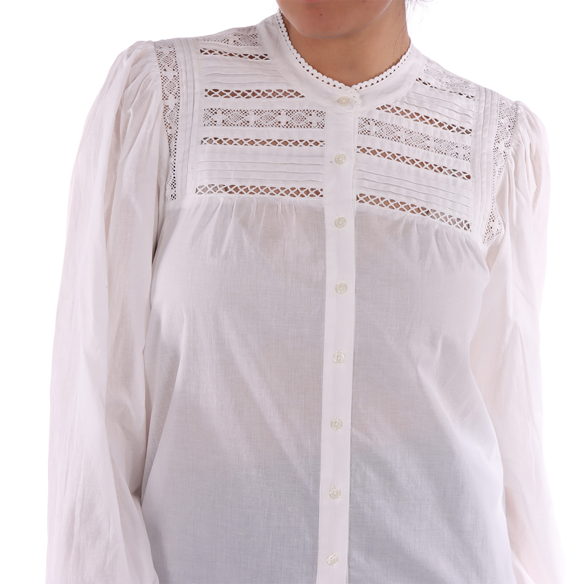 Blusa de Encaje y Manga Larga Arqueology para Mujer image number null