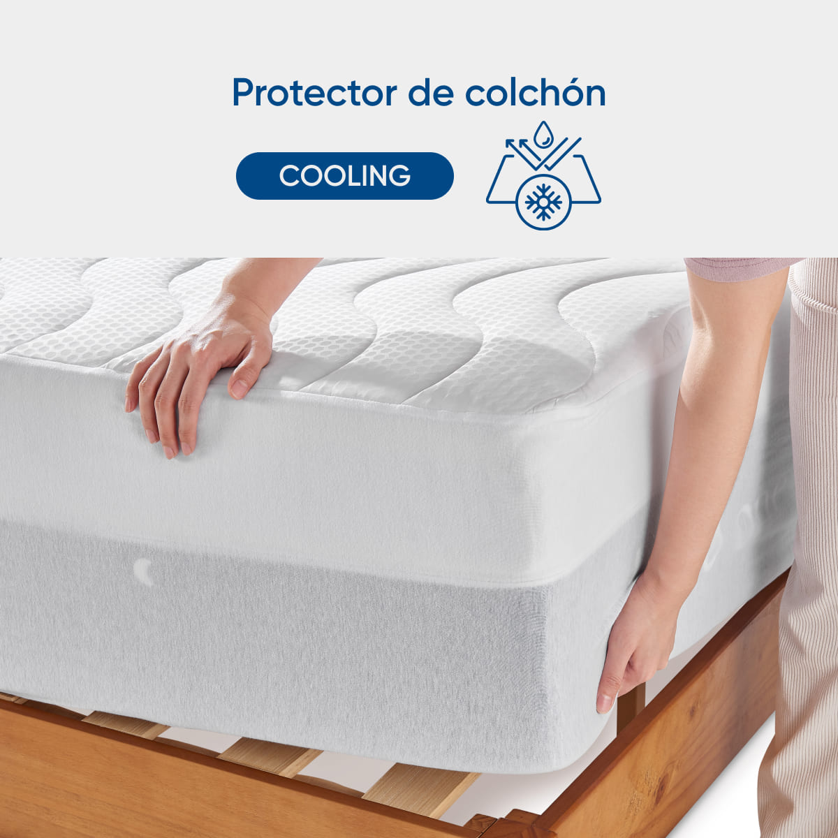 Luuna Protector Cooling Queen Size Blanco image number null