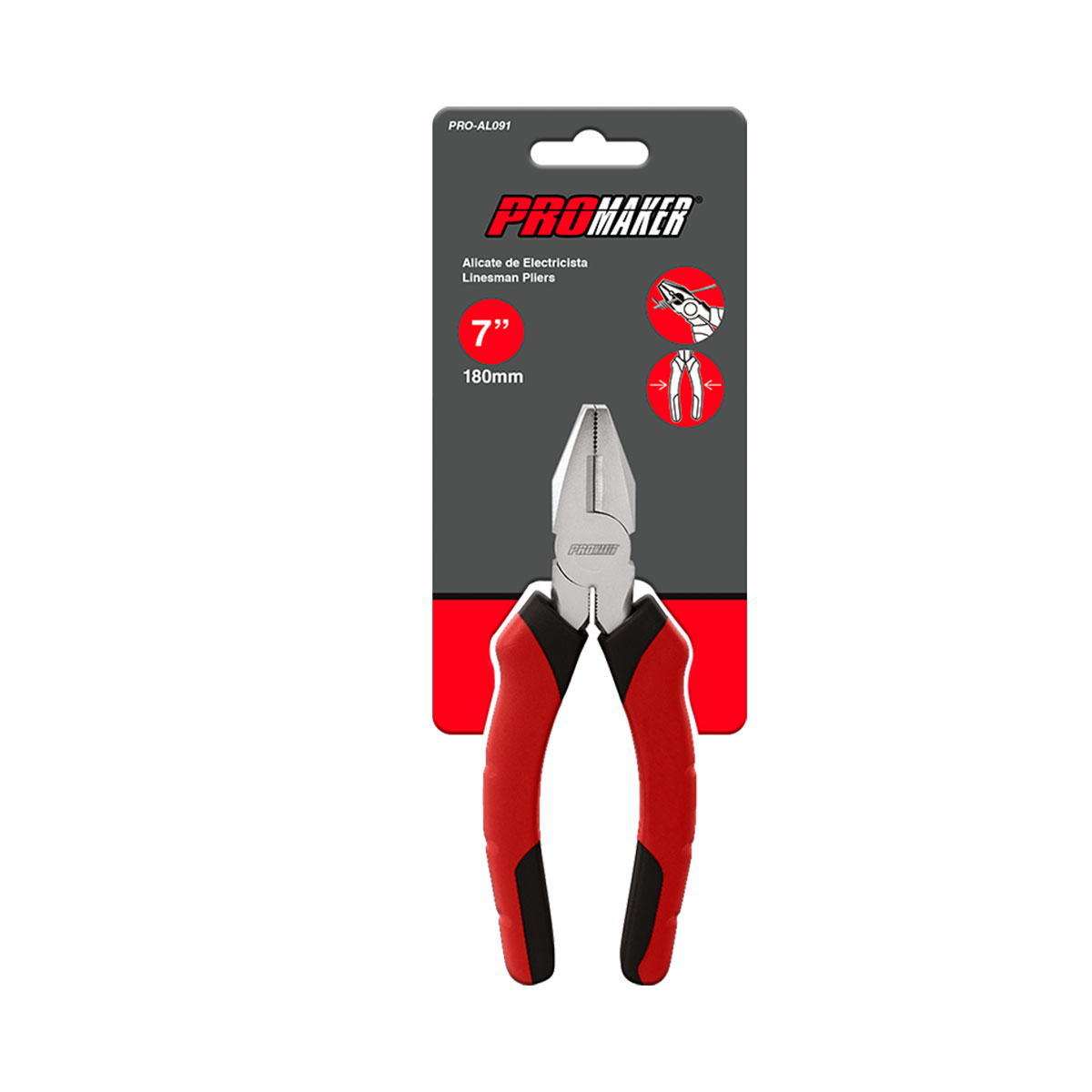 Pinza de Electricista 7" Econ&oacute;mica Promaker image number null