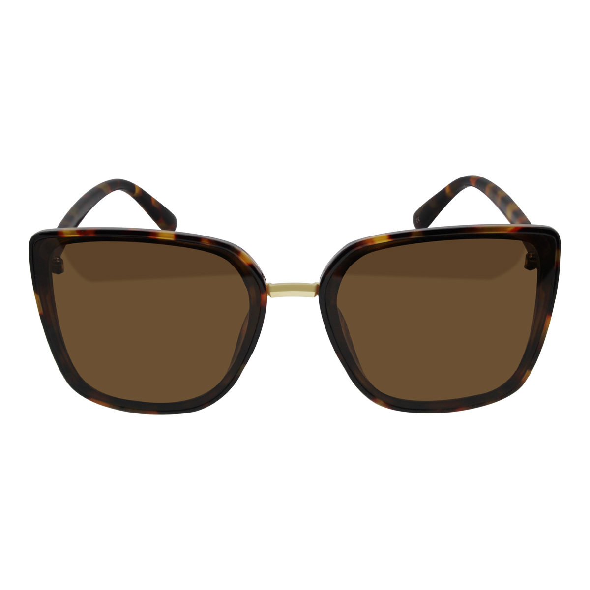 Lentes de Sol cuadrados pasta carey mica caf&eacute; Mossimo image number null