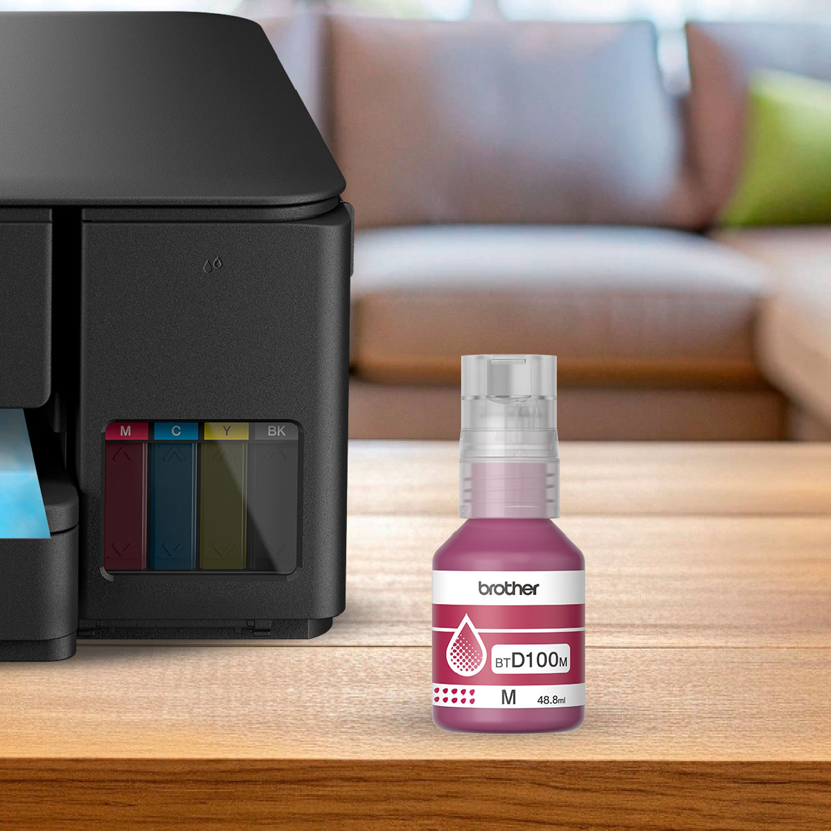 Botella de tinta de color magenta de ultra alto rendimiento BTD100M image number null
