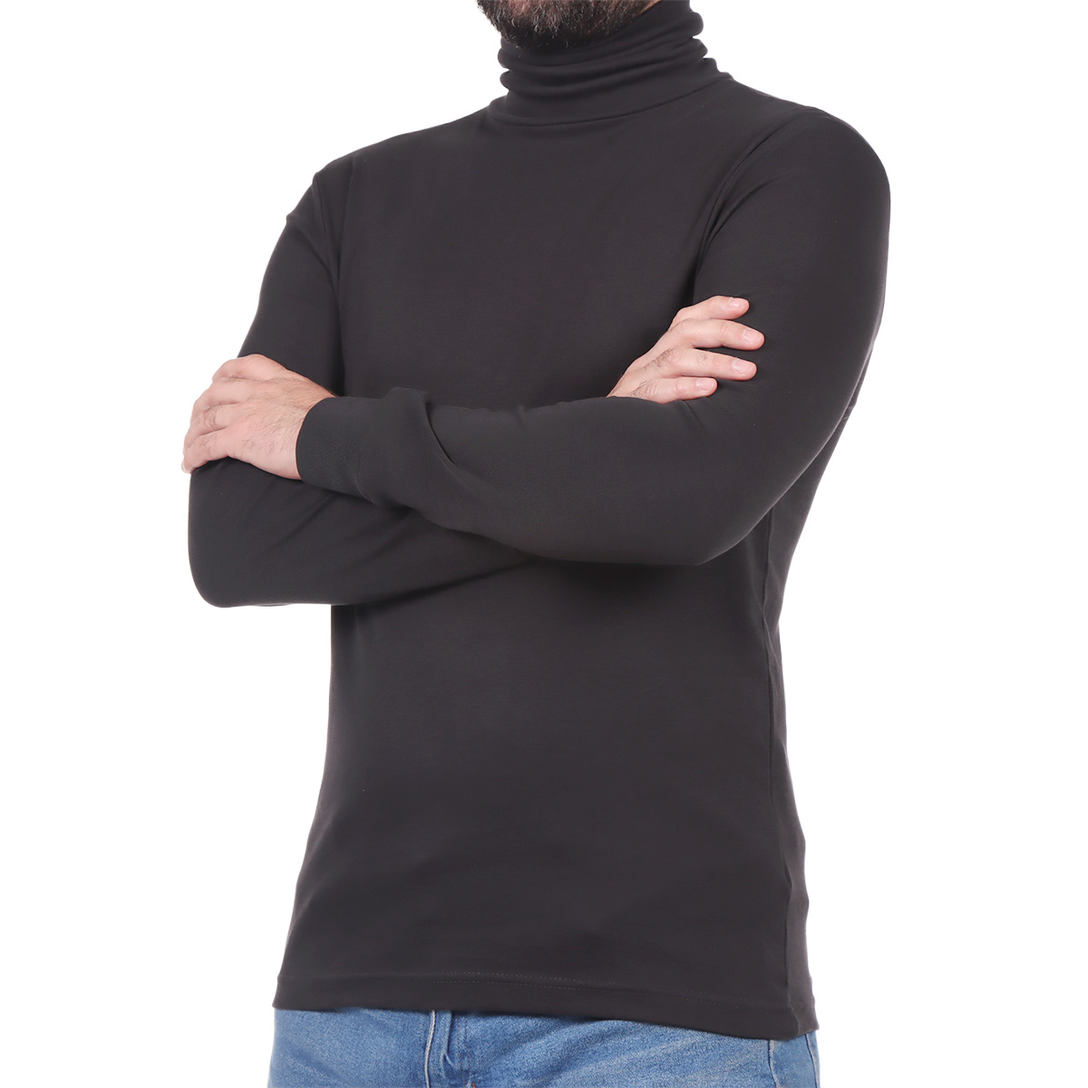Su&eacute;ter Cuello Alto Algod&oacute;n Cl&aacute;sico Liso OVS para Hombre image number null