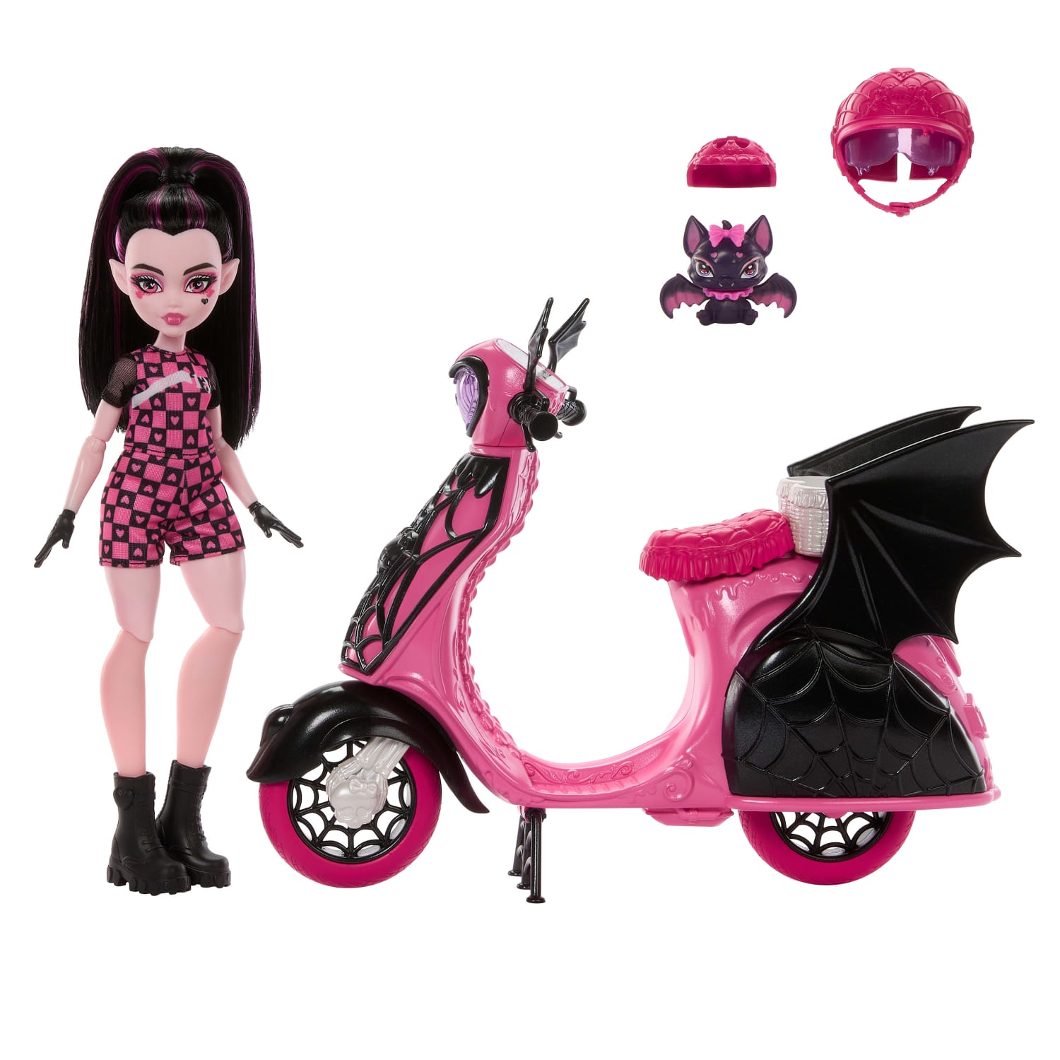 Monster High Mu&ntilde;eca Draculaura Con Scooter Mattel image number null