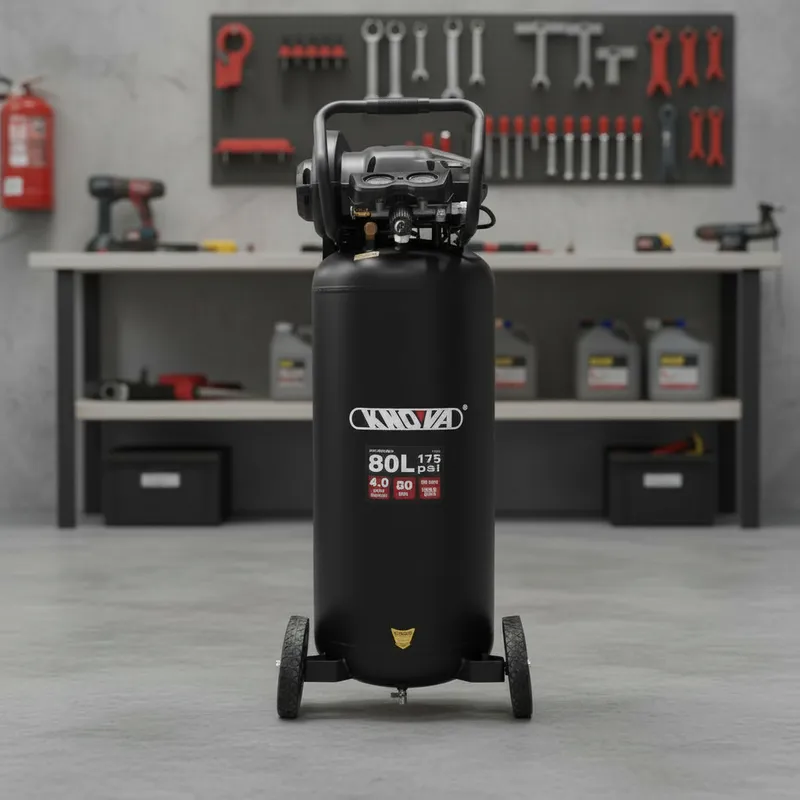 Compresor Vertical Libre de Aceite 80L KN COM-80LV KNOVA image number null