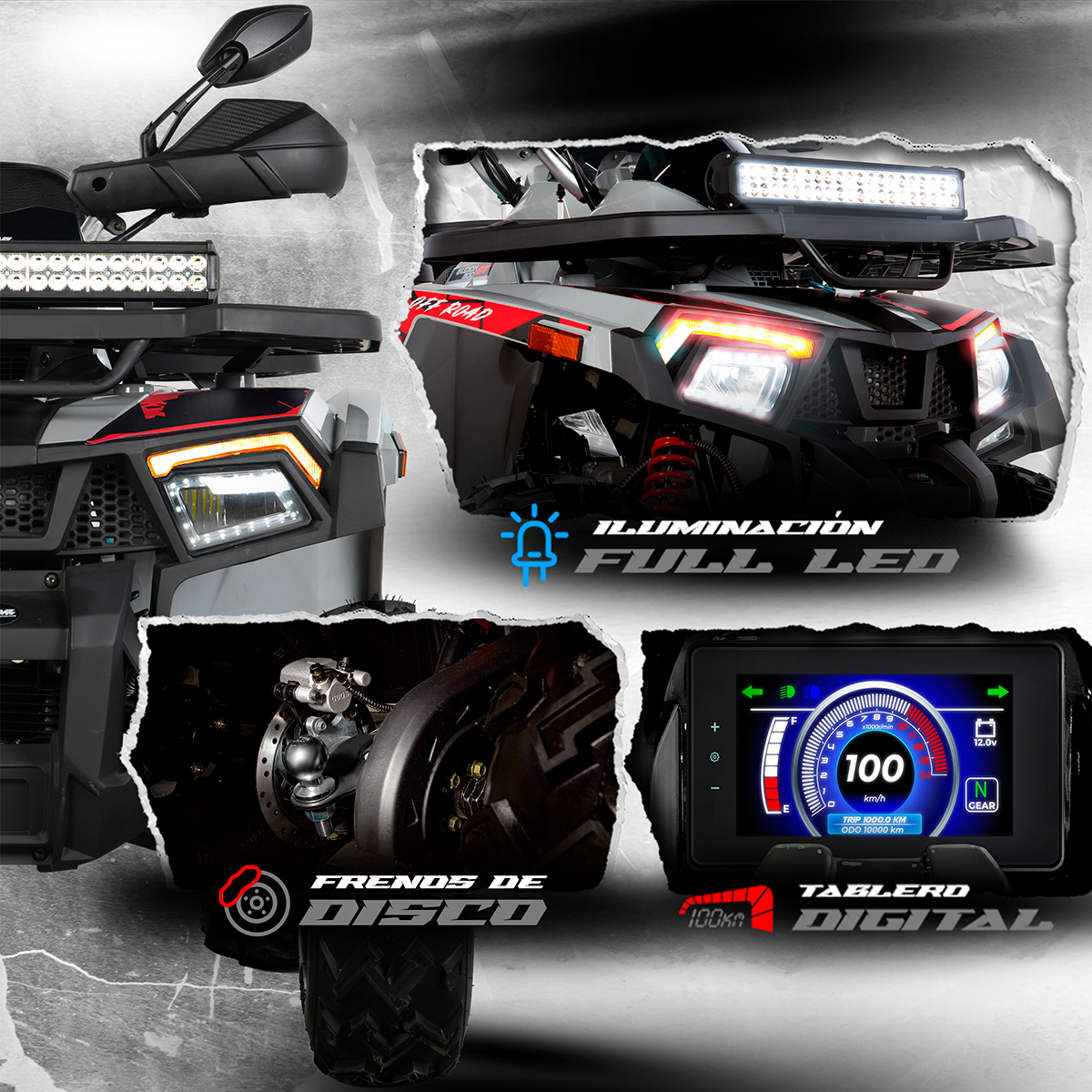 CUATRIMOTO MB GLOCK 200CC GT LINE ROJO 2027 image number null