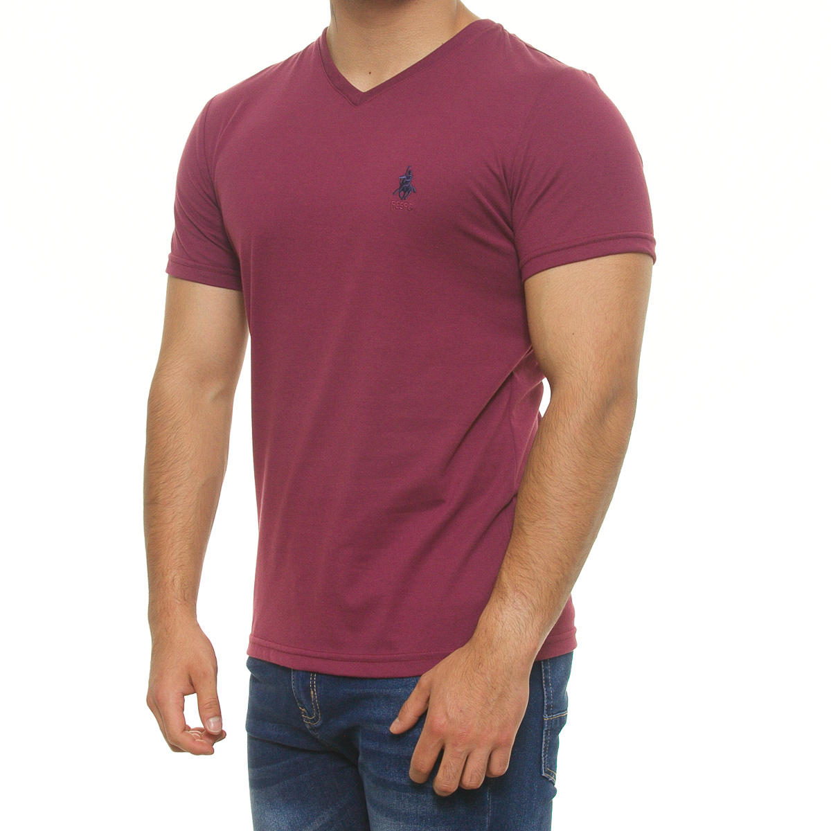 Playera cuello V manga corta para hombre POLO CLUB image number null