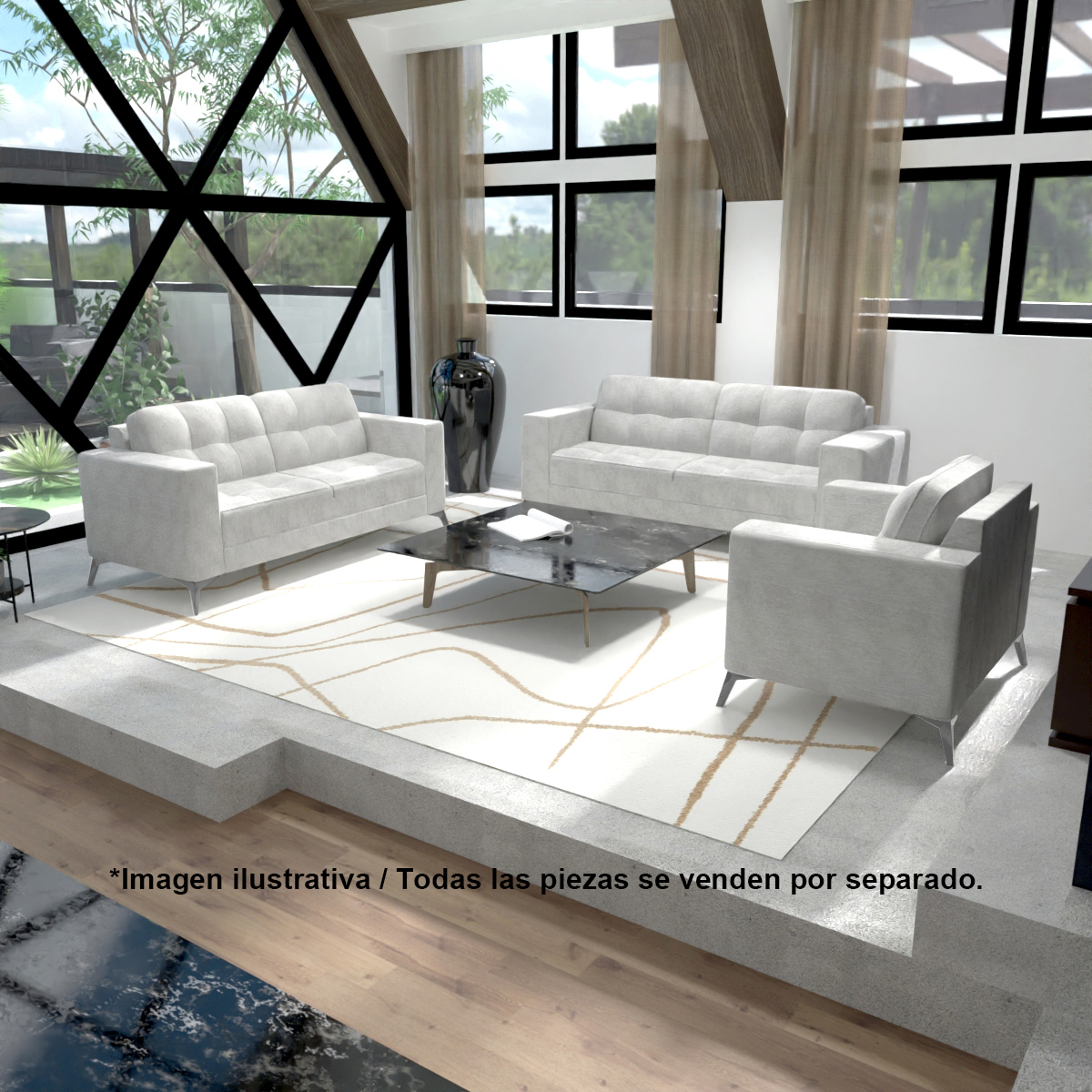 Love Seat Namast&eacute; Fancy Zinc ARTABAN image number null