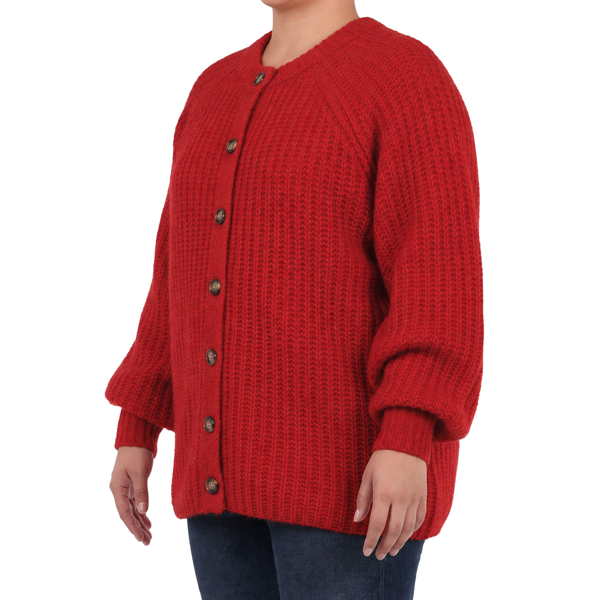 C&aacute;rdigan con Botones Tejido Grueso Dex Plus para Mujer Curvy image number null