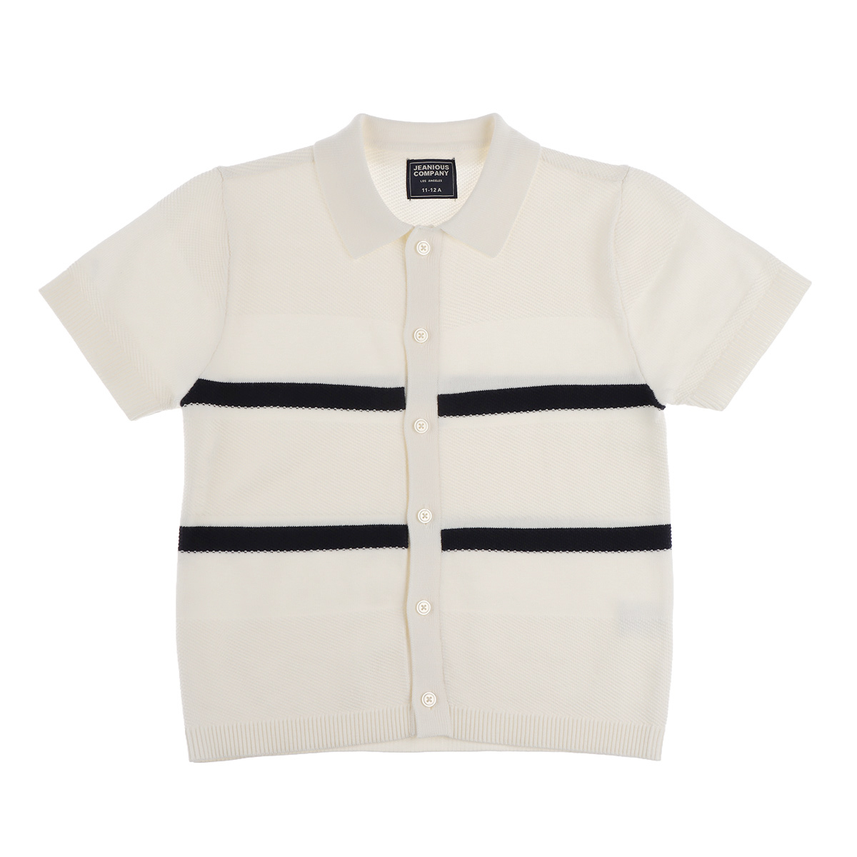 Camisa Tejida de Algod&oacute;n Cuello Polo Jeanious para Ni&ntilde;o image number null