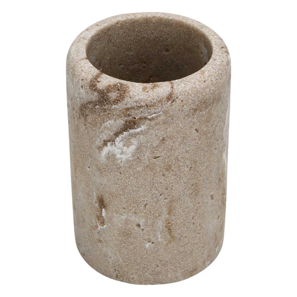 Vaso Sidney Marmoleado Beige Poliresina Zense image number null