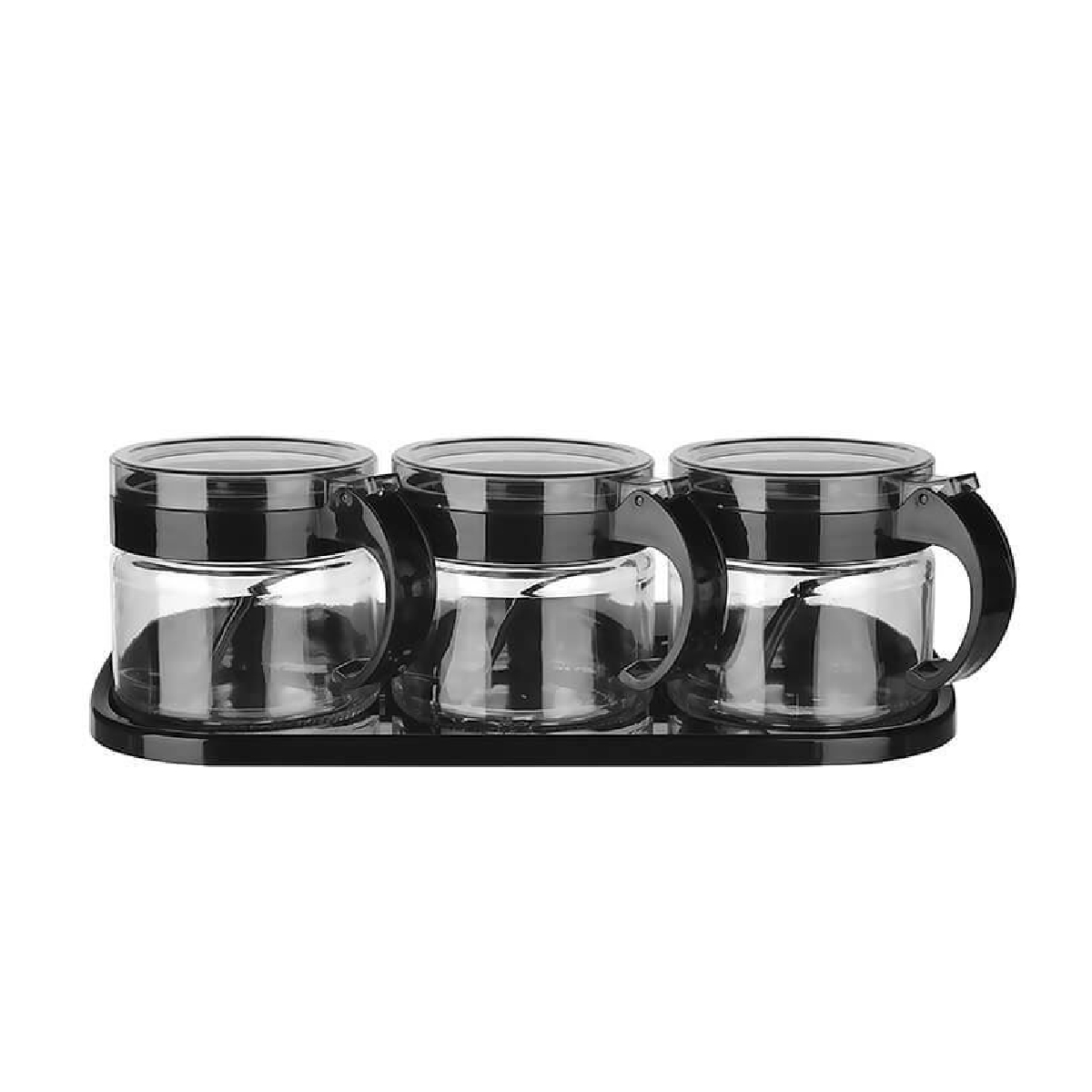 Juego De Especiero Vidrio Con Cuchara 300 Ml image number null