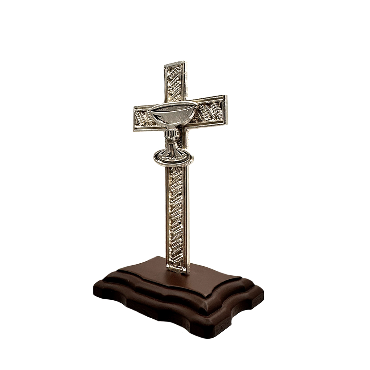 Cruz De C&aacute;liz Plata Con Base Jorvina image number null