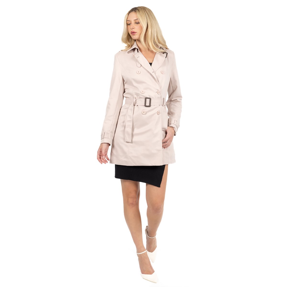 Gabardina Larga Cinturon Forever 21 para Mujer Junior image number null