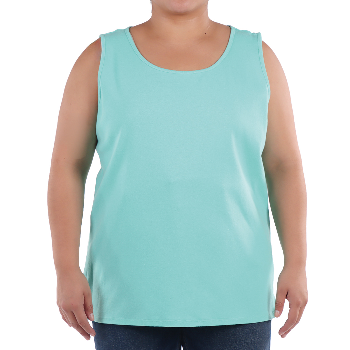 Playera Sin Mangas Algod&oacute;n B&aacute;sica Ruby Rd para Mujer Curvy image number null