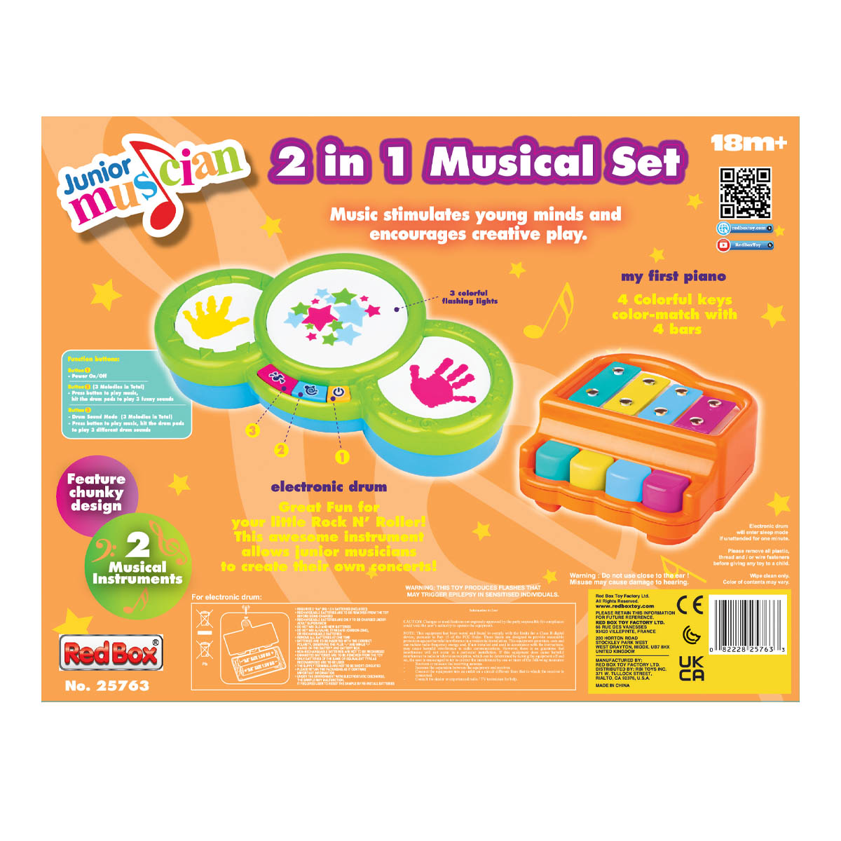 SET MUSICAL 2 EN 1 RED BOX image number null