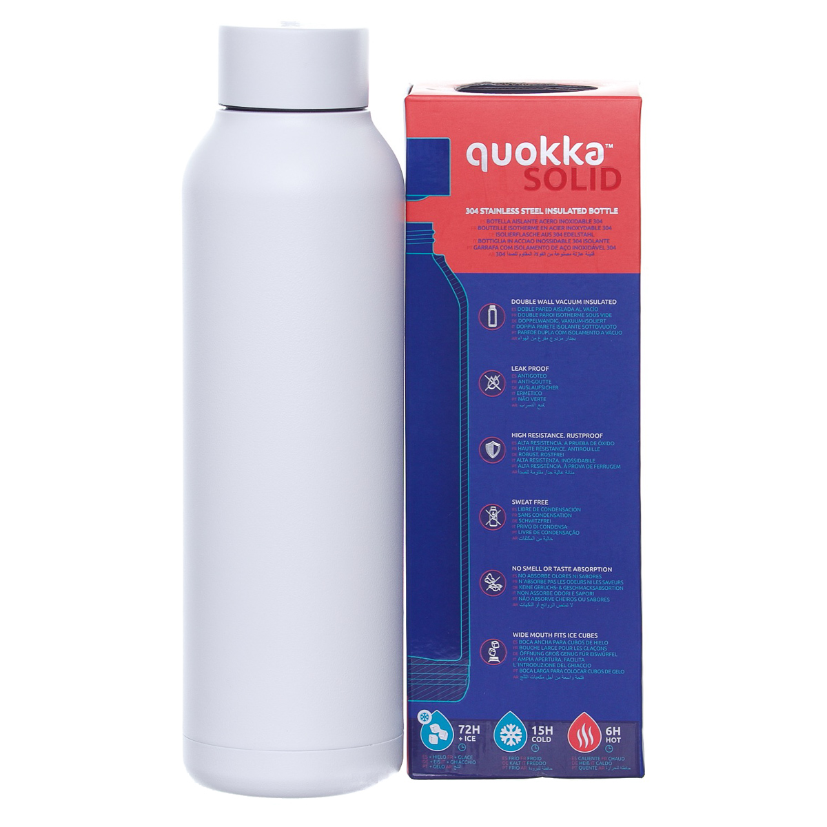Botella Acero Inox T&eacute;rmica Blanca 850 Ml Quokka image number null