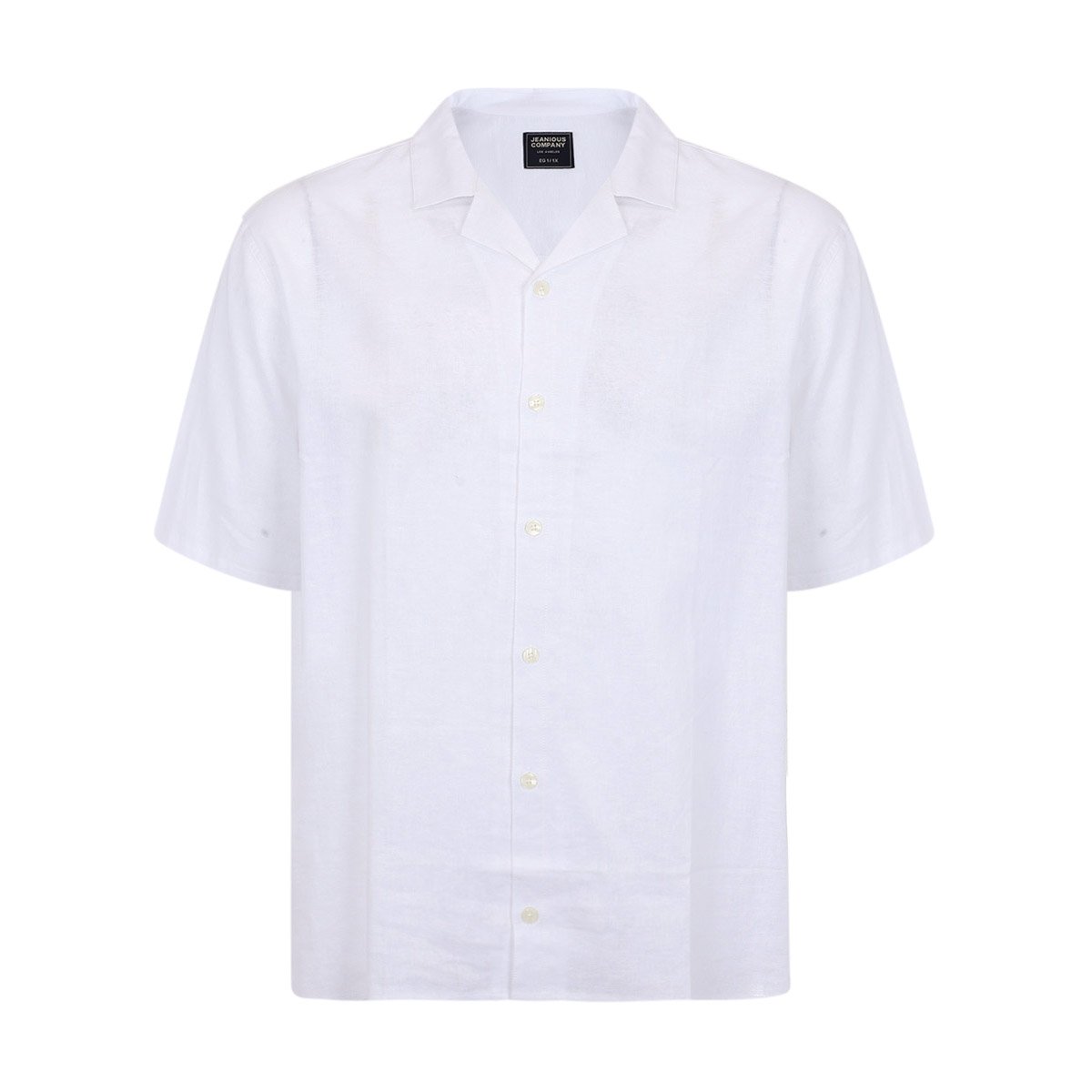 Camisa en Mezcla de Lino Jeanious Manga Corta para Hombre Plus image number null