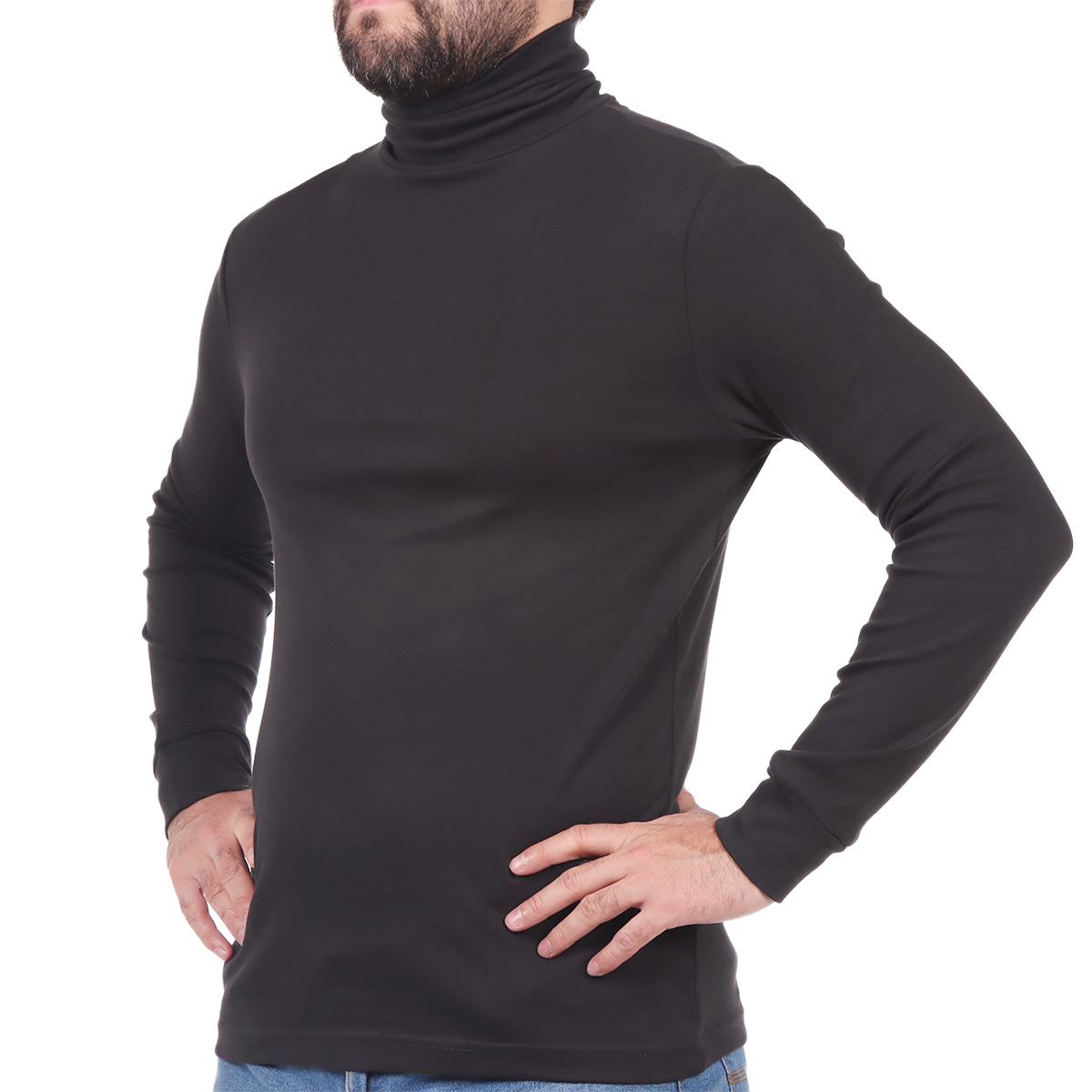 Su&eacute;ter Cuello Alto Algod&oacute;n Cl&aacute;sico Liso OVS para Hombre image number null