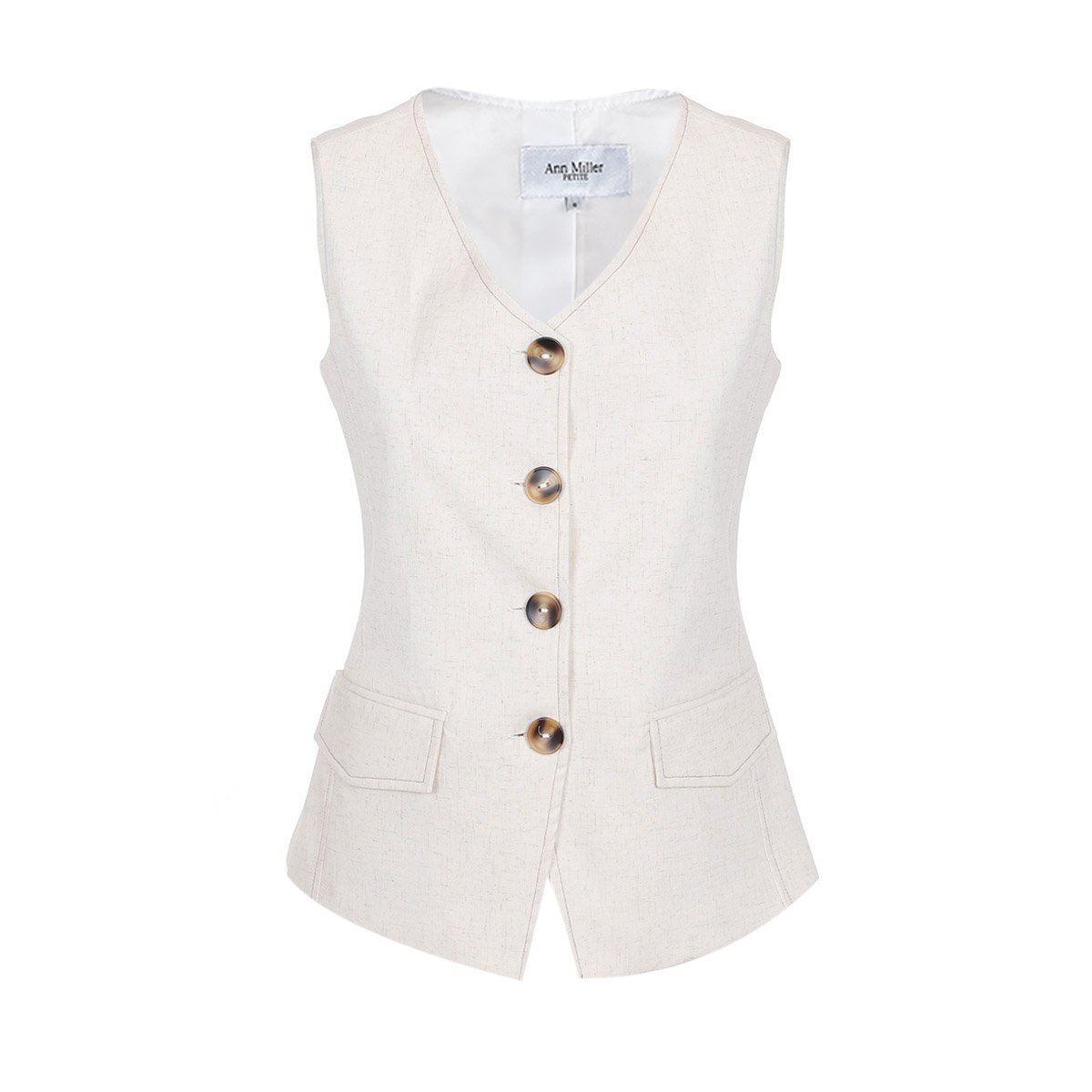 Chaleco Con Botones Ann Miller Para Mujer Petite image number null